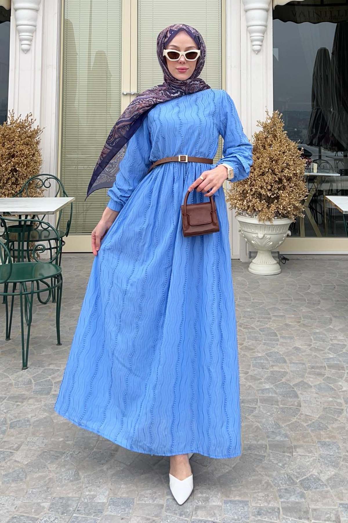 Guipure Detailed Hijab Dress
