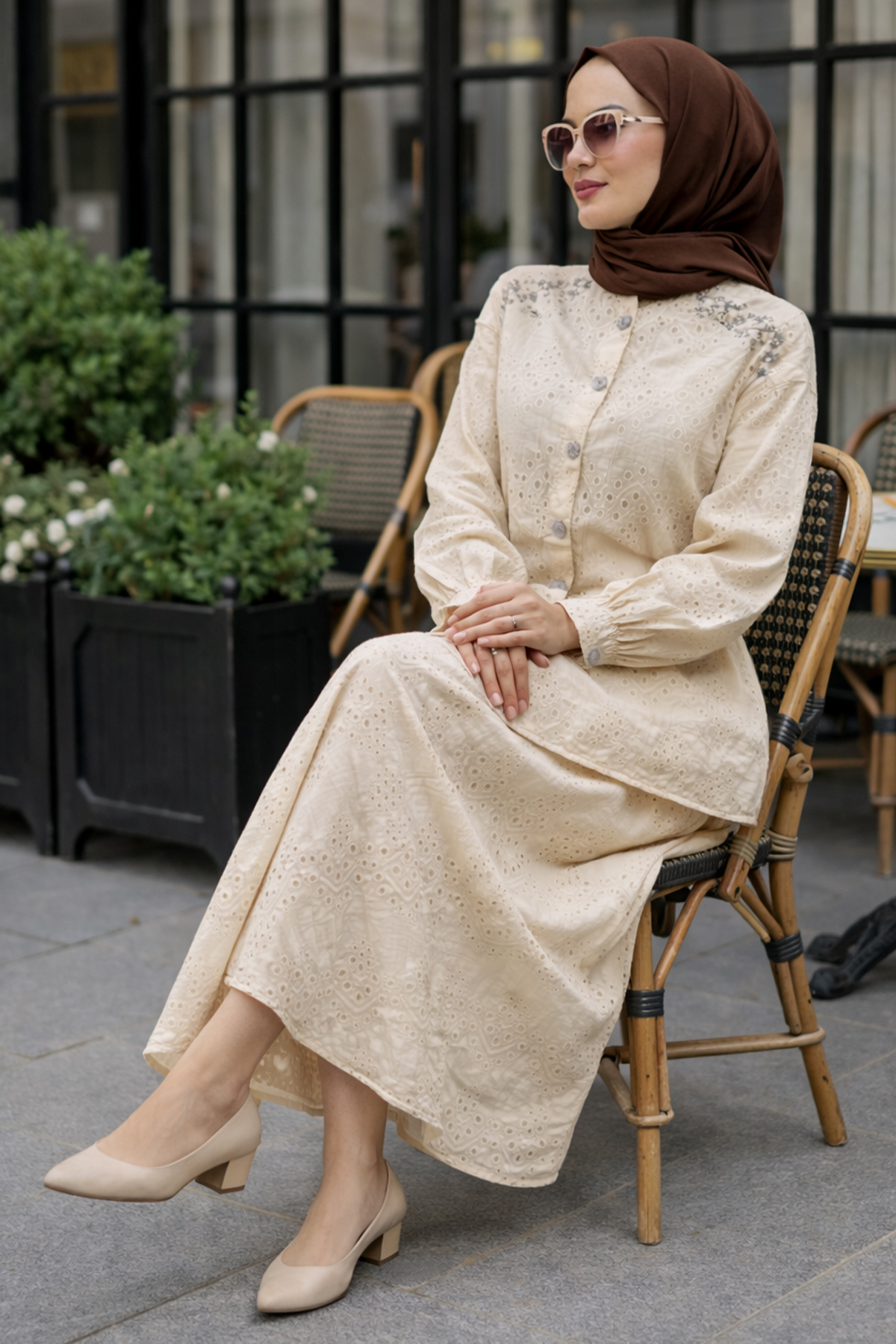 Fisto Stone Embellished Two-piece Set-detail