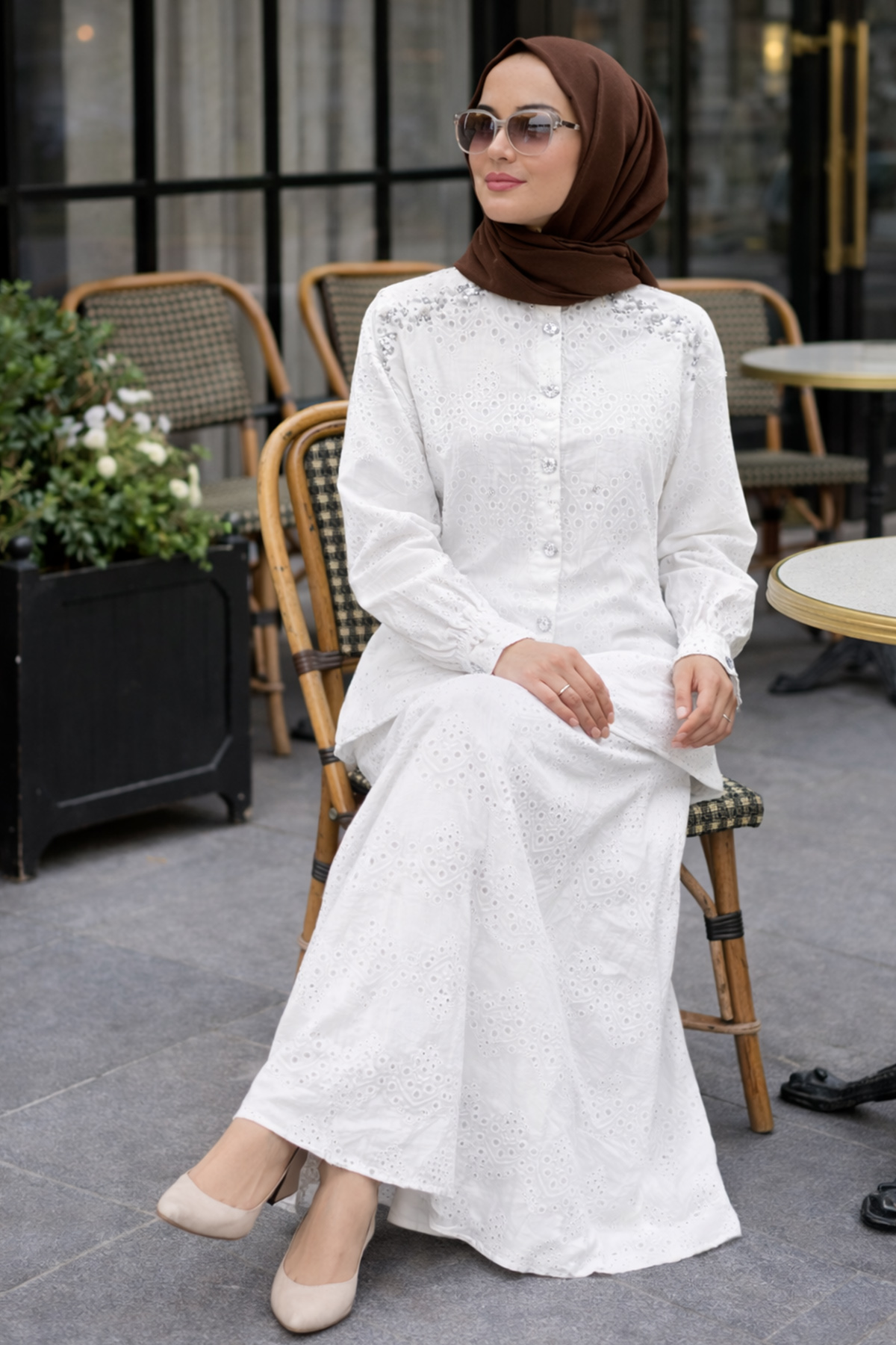 Fisto Stone Embellished Two-piece Set-detail