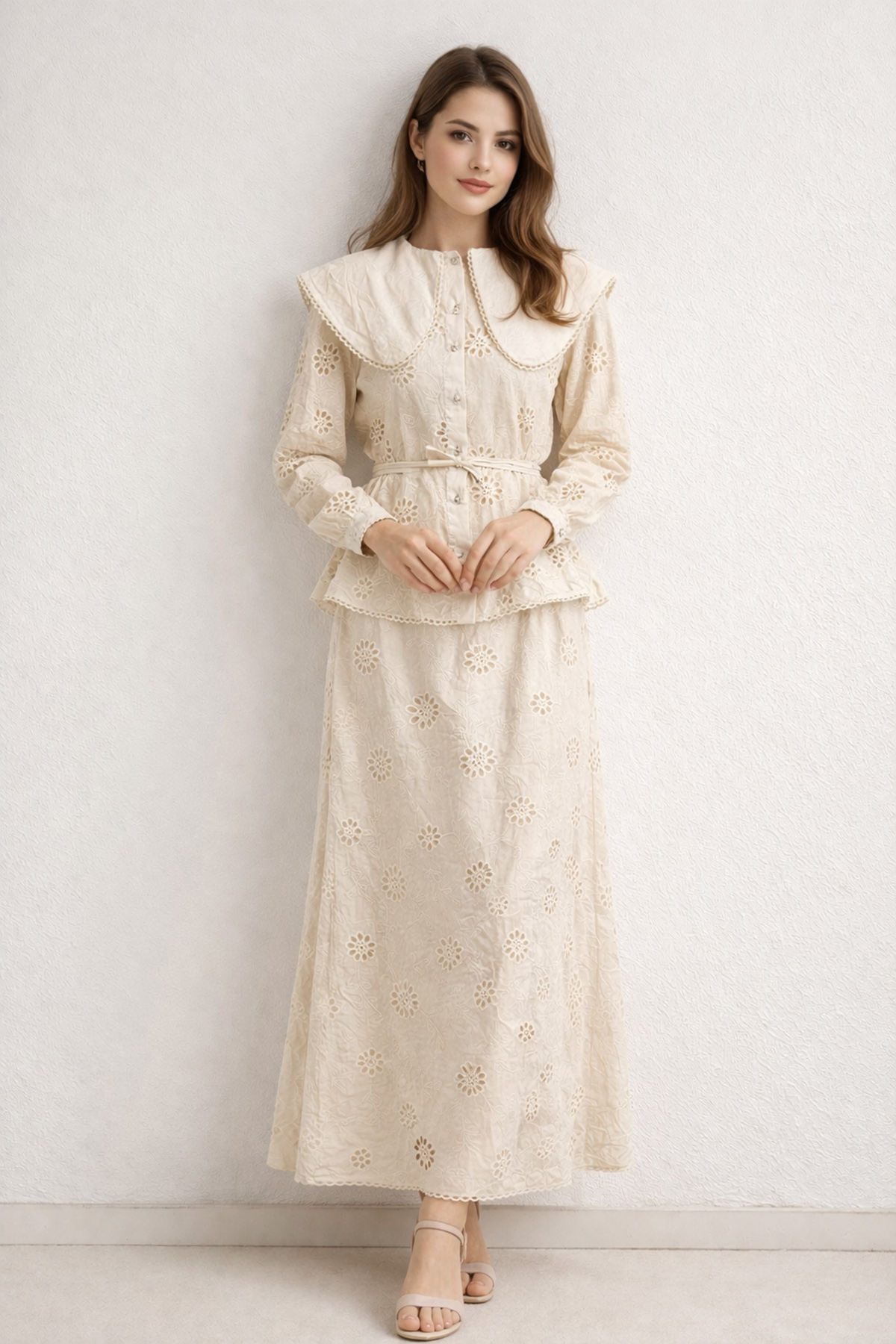 Baby Collar Lace Two-piece Set-detail