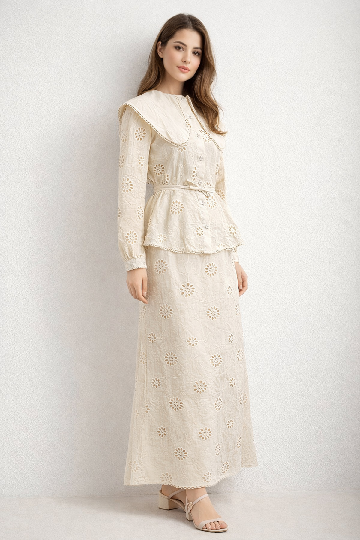 Baby Collar Lace Two-piece Set-detail