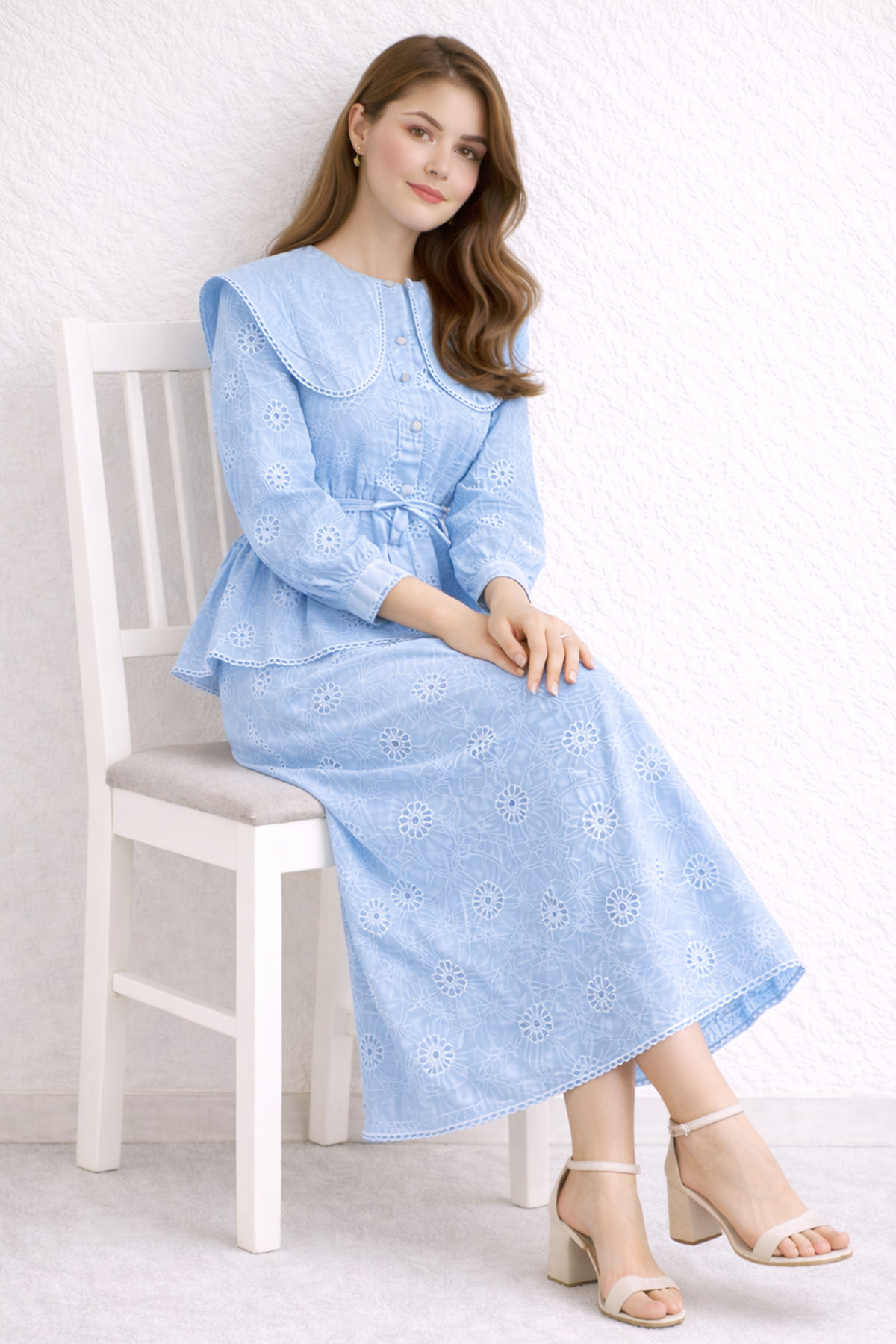 Baby Collar Lace Two-piece Set-detail