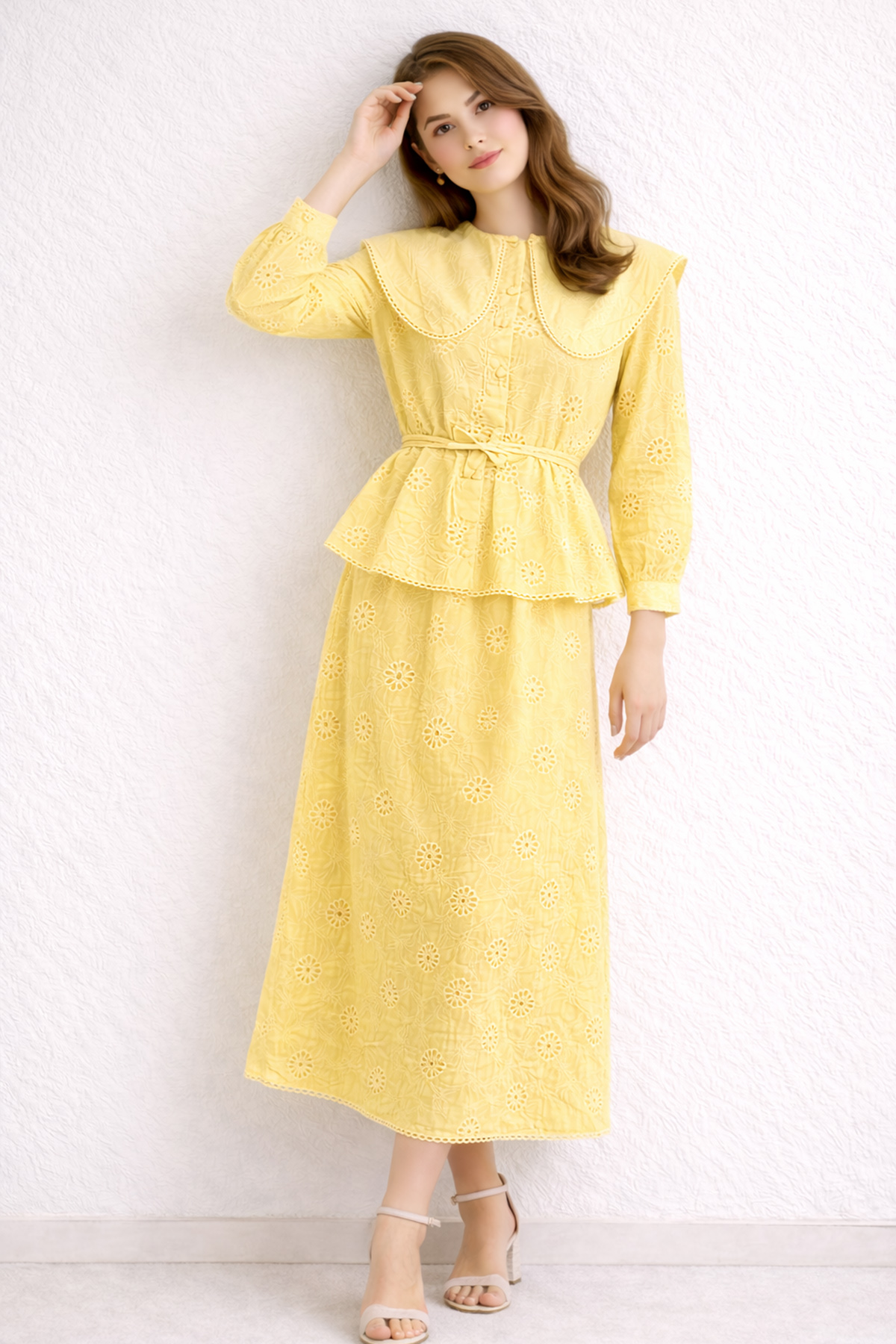 Baby Collar Lace Two-piece Set-detail