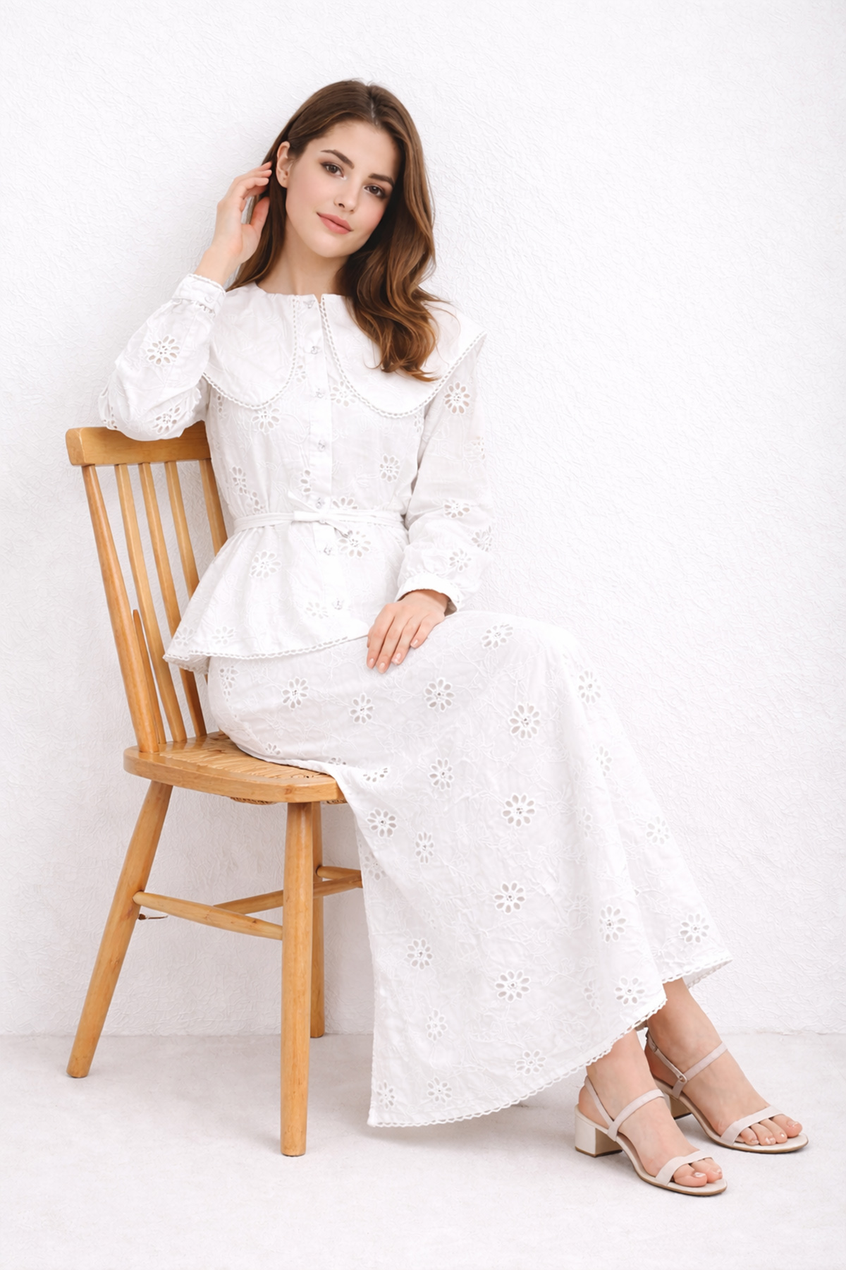 Baby Collar Lace Two-piece Set-detail