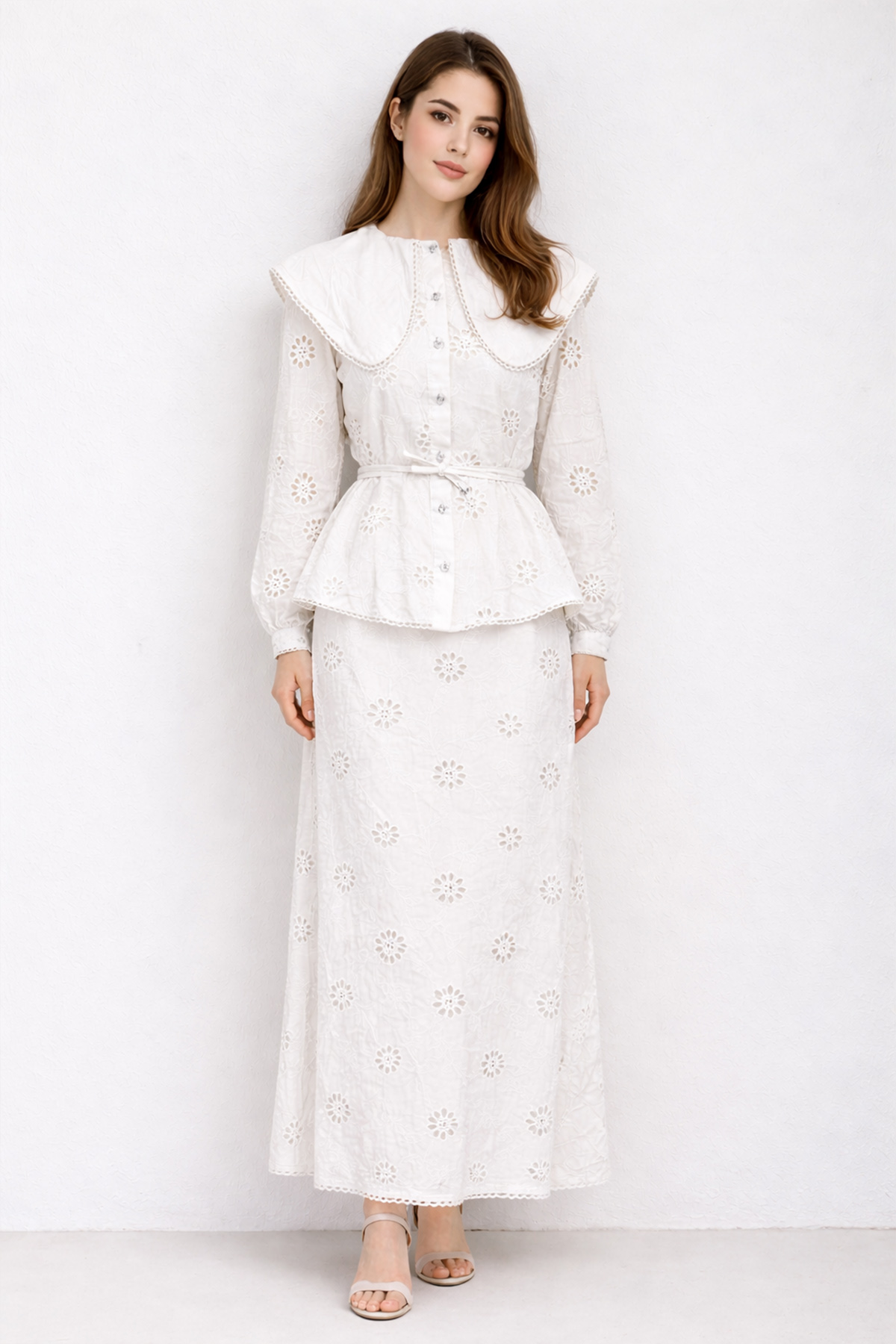 Baby Collar Lace Two-piece Set-detail