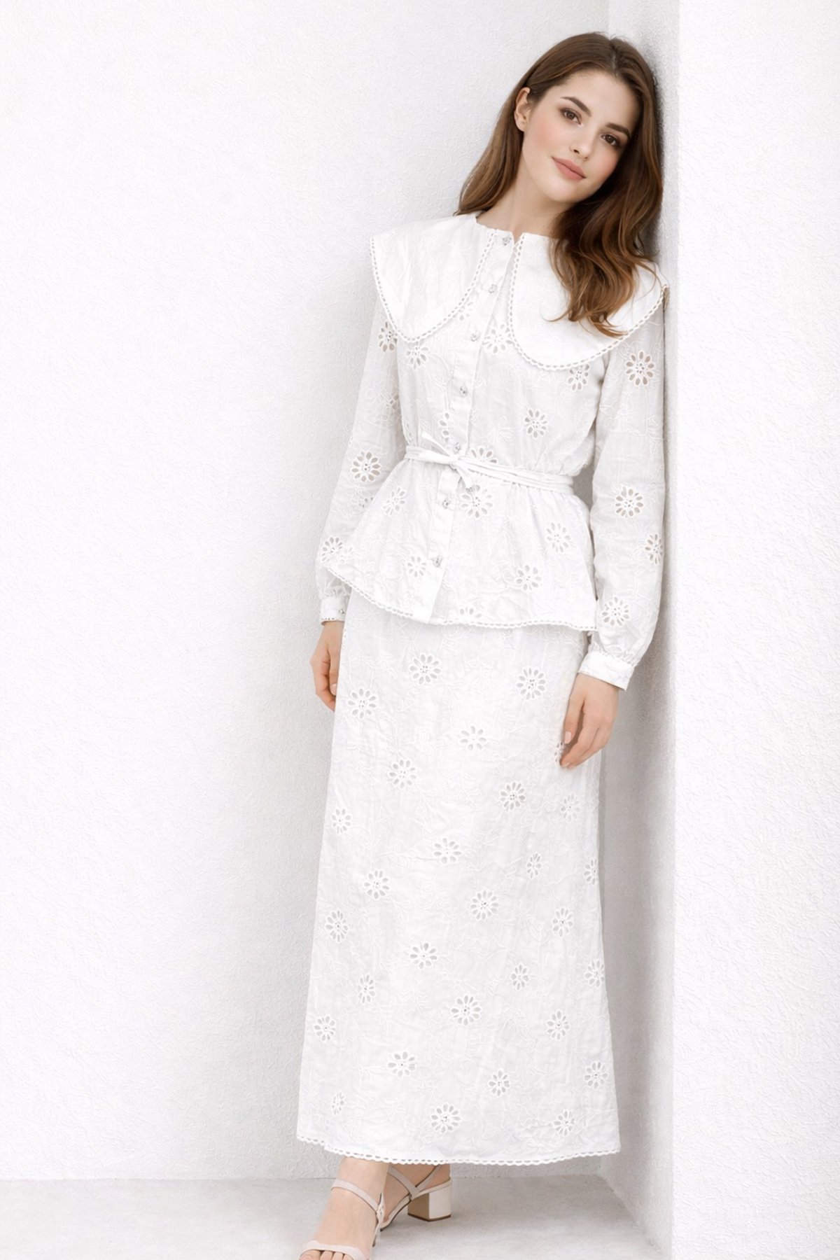 Baby Collar Lace Two-piece Set