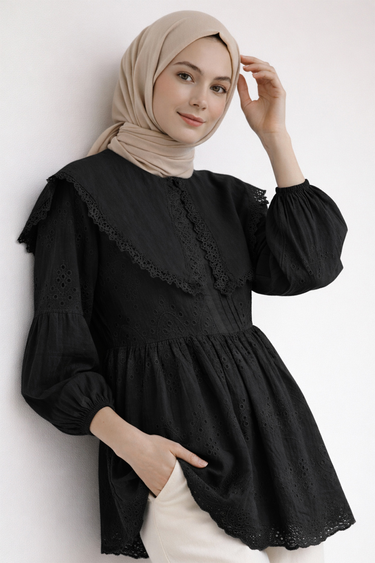 Bebe Yaka Fisto Tunik-detail