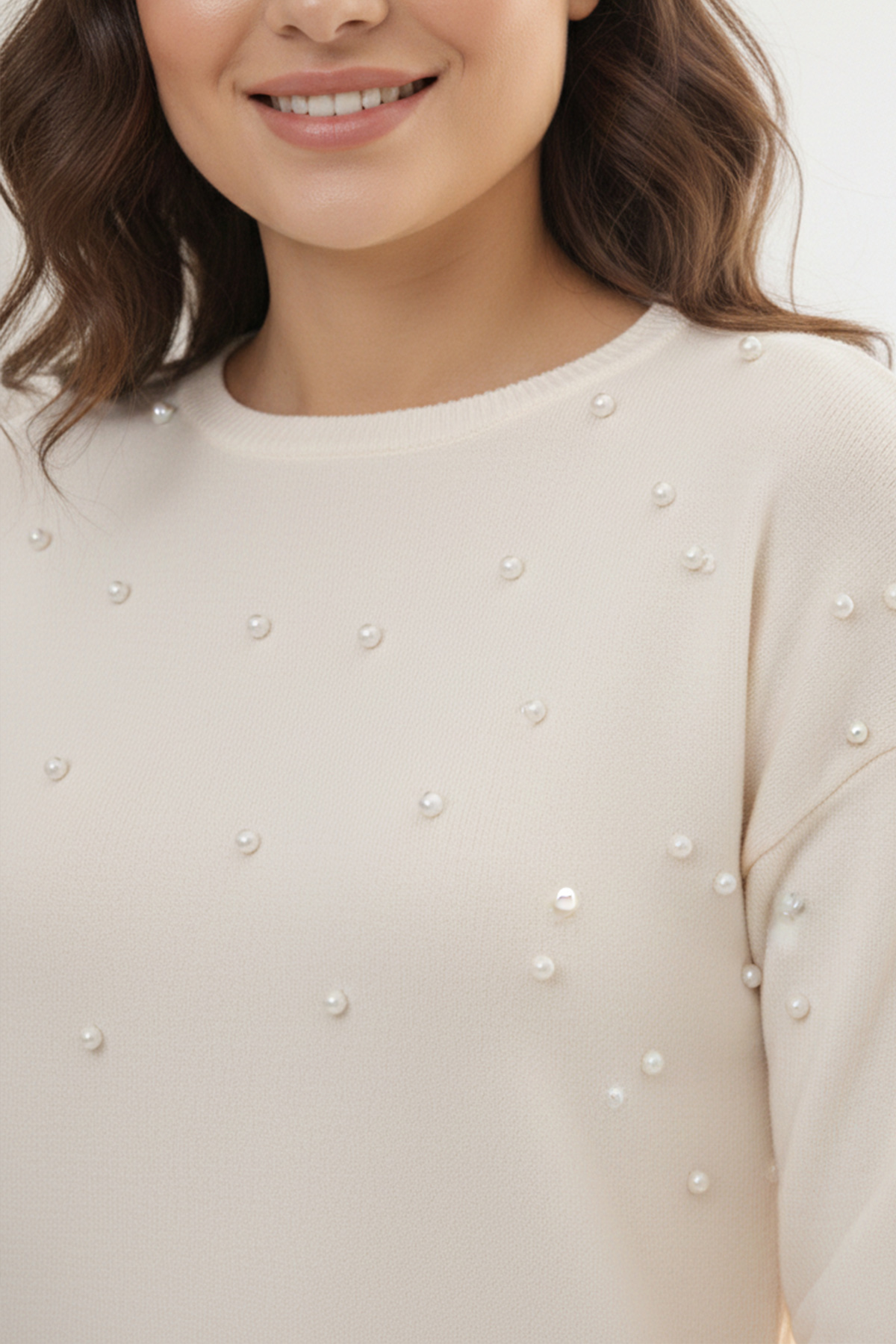 Taş Detaylı Triko Tunik-detail