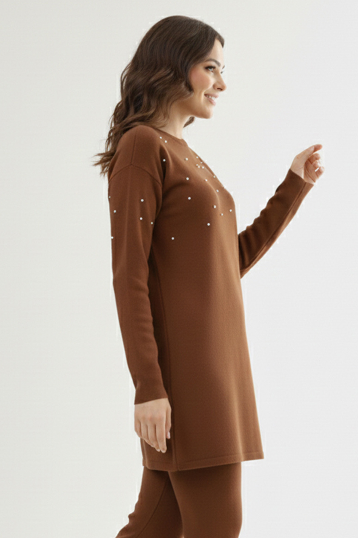 Taş Detaylı Triko Tunik-detail