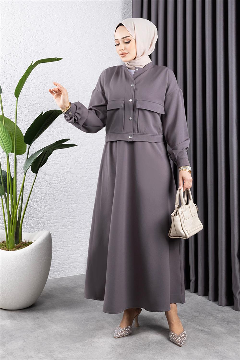 Skirt Suit With Pocket