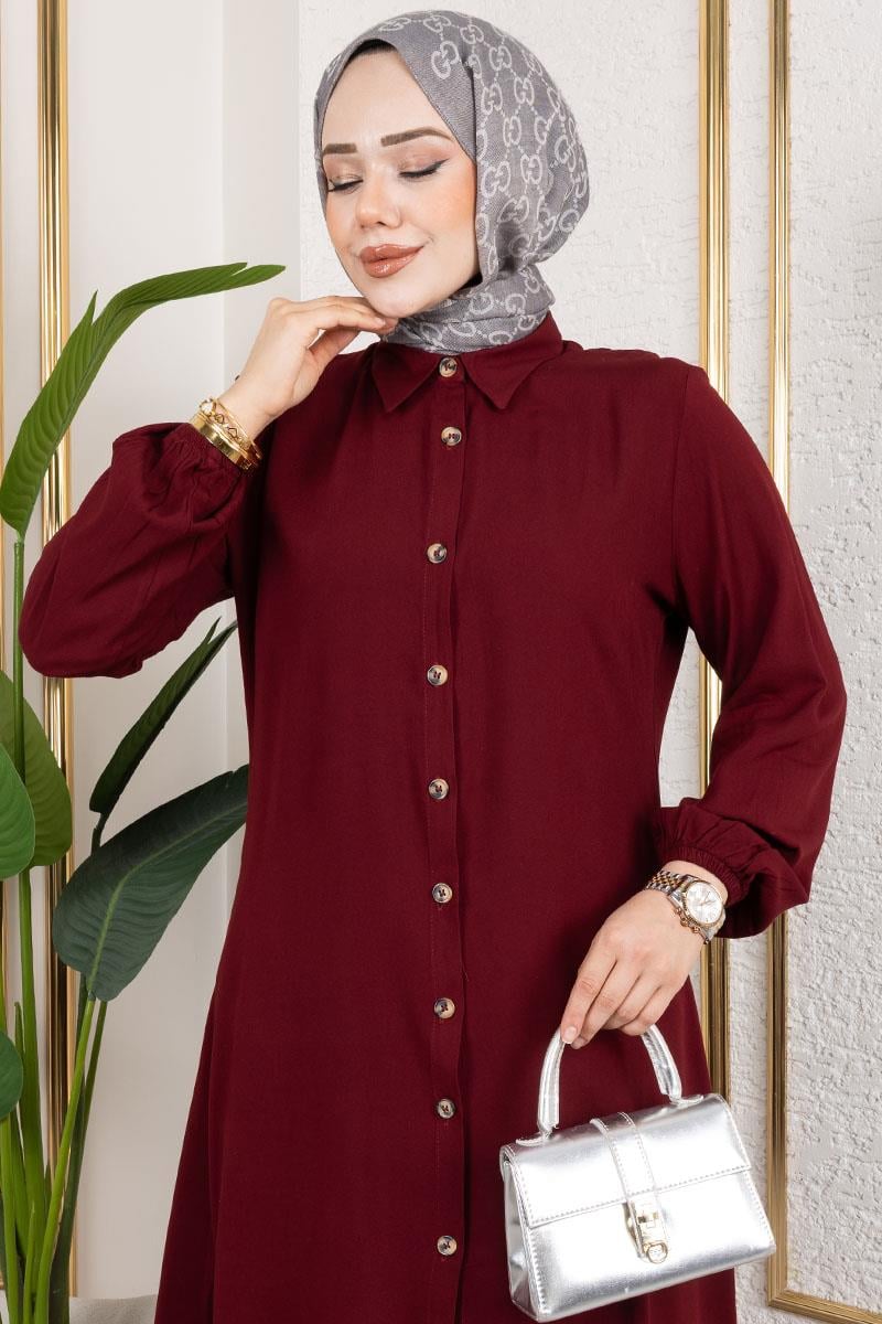 Viscose Tunic With Elasticated Cuffs-detail