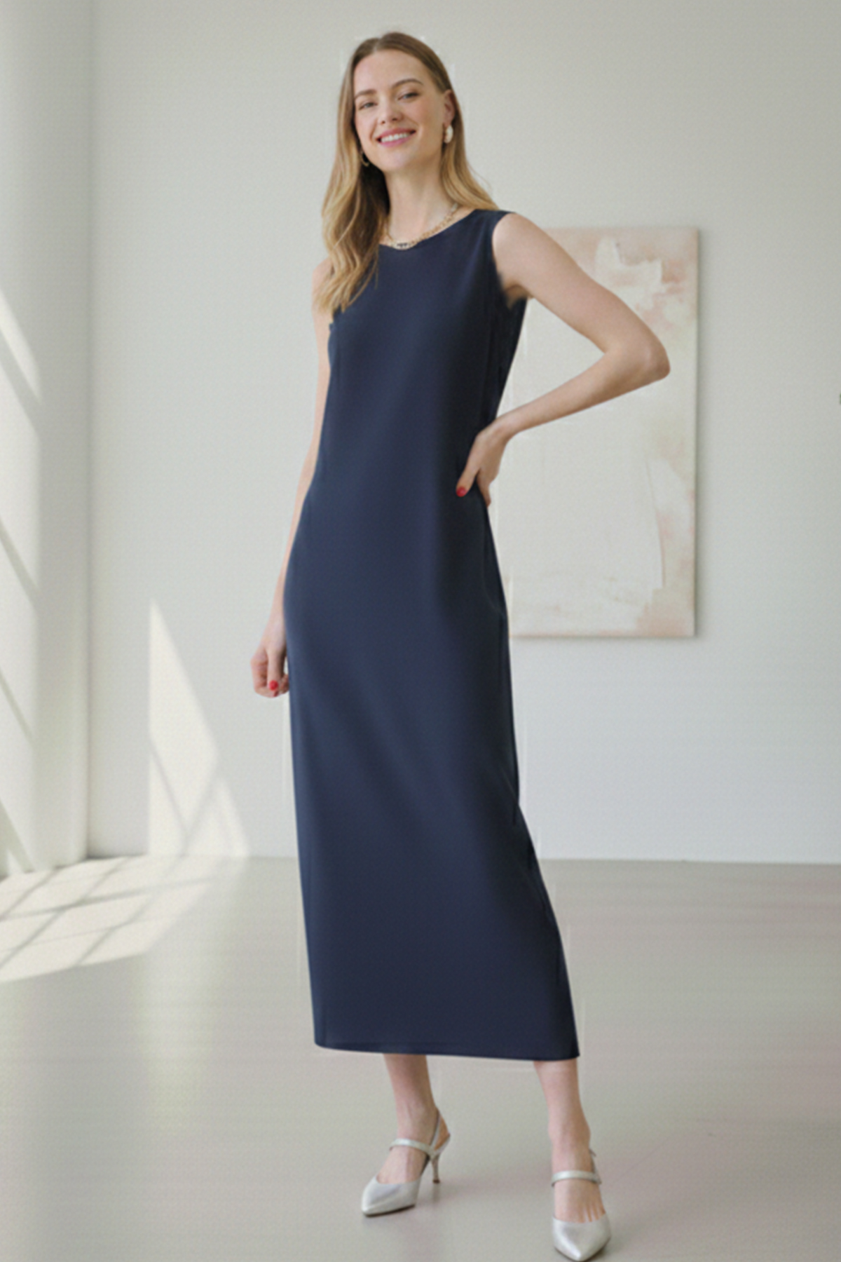 Kolsuz Penye İçlik Elbise-detail