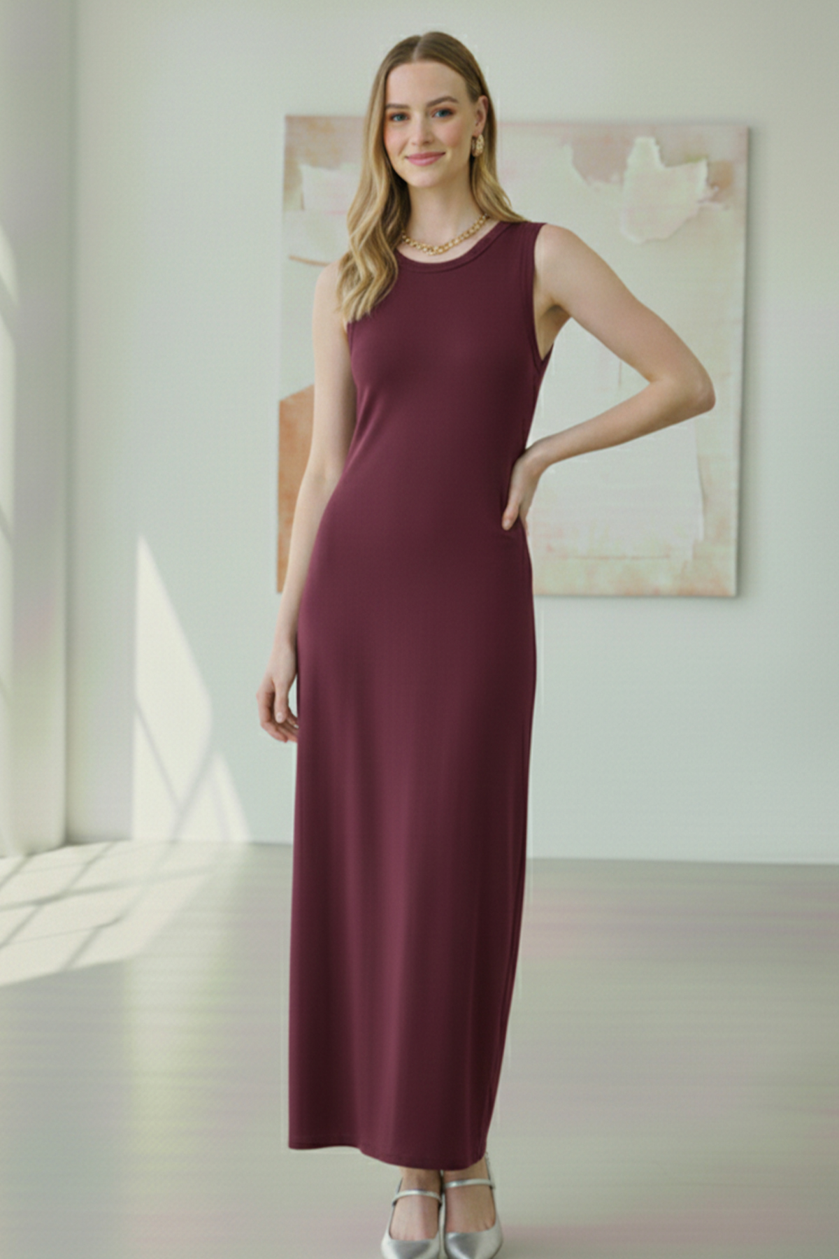 Kolsuz Penye İçlik Elbise