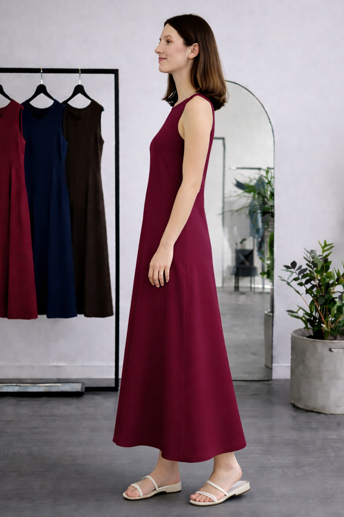 Sleeveless Undershirt Dress-detail
