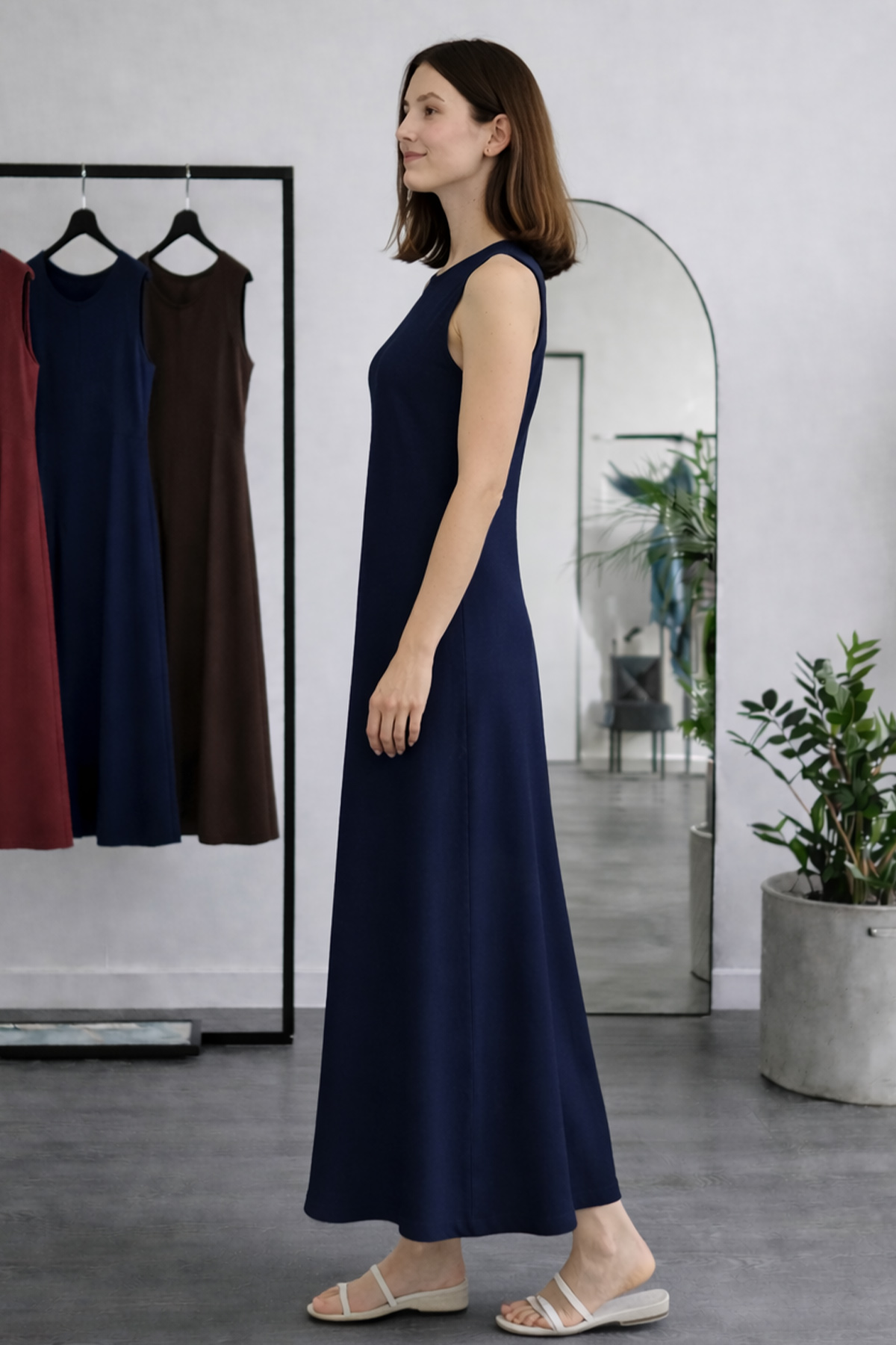 Sleeveless Undershirt Dress-detail
