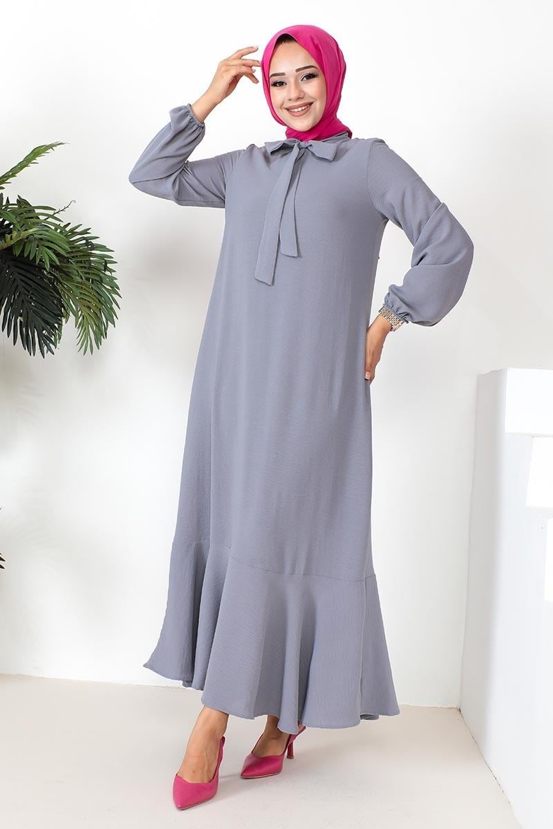 A-line Dress With Ribbon Detail-detail