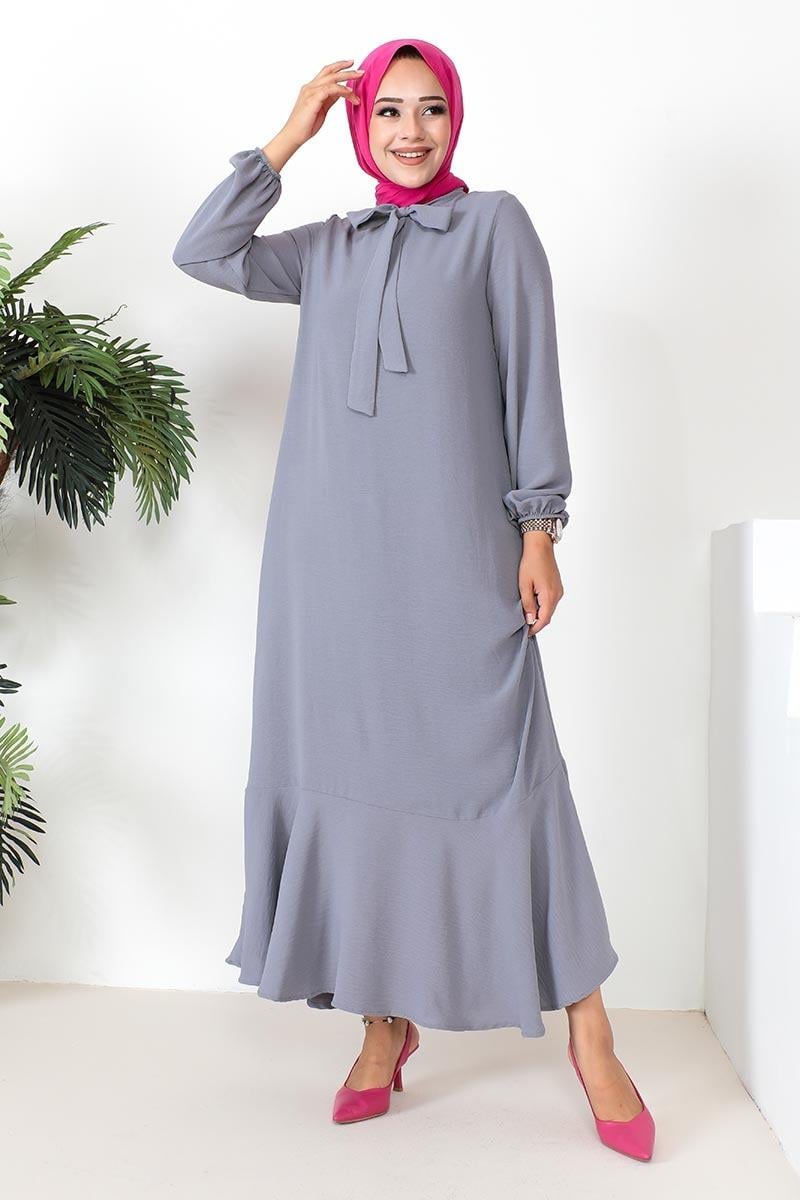 A-line Dress With Ribbon Detail-detail