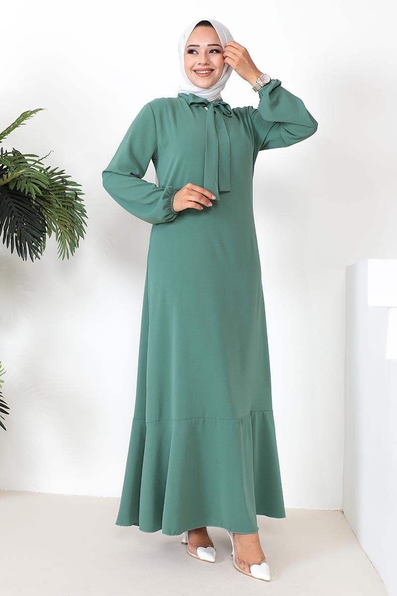 A-line Dress With Ribbon Detail-detail