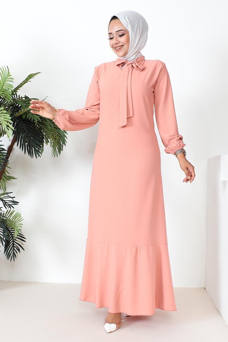 A-line Dress With Ribbon Detail-detail