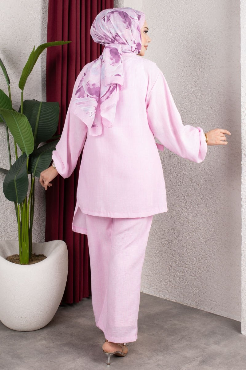 Two-piece Set With Waist Tie-detail