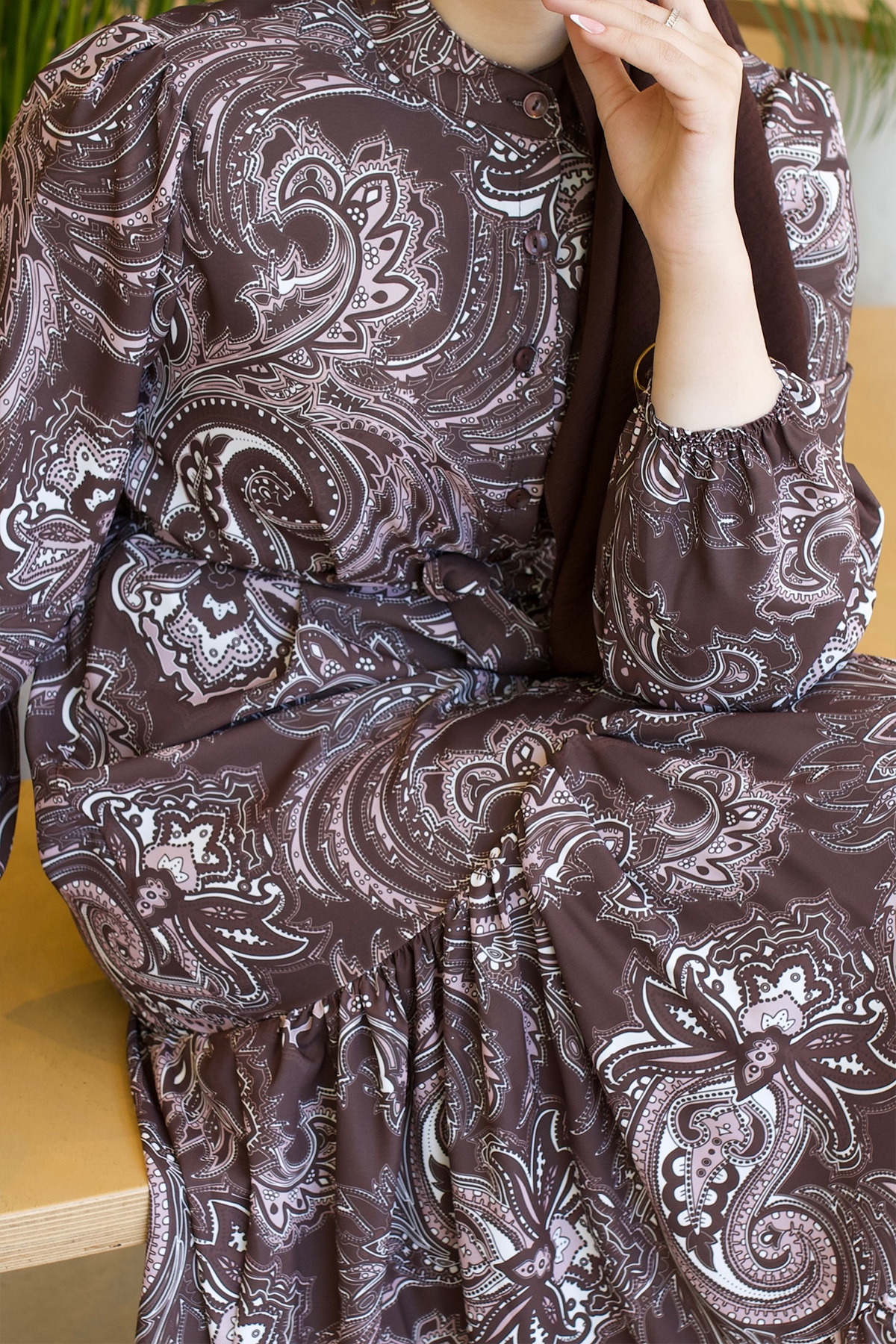 Patterned Hijab Jessica Dress-detail