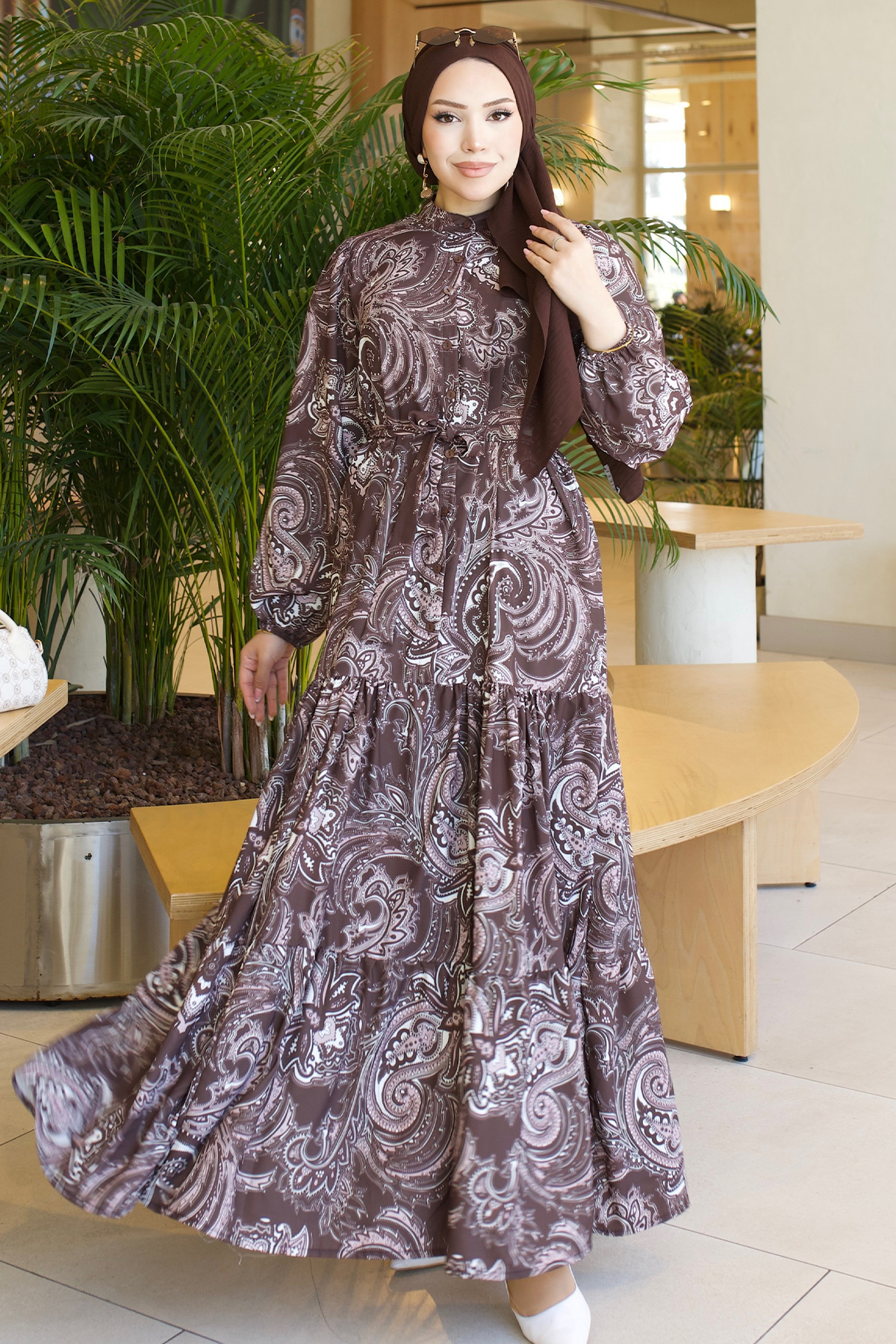 Patterned Hijab Jessica Dress-detail