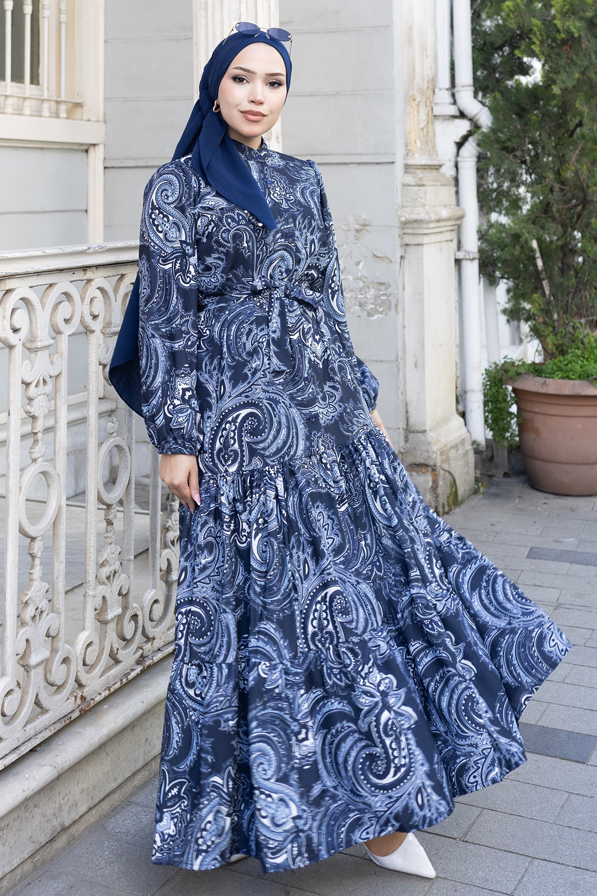 Patterned Hijab Jessica Dress-detail