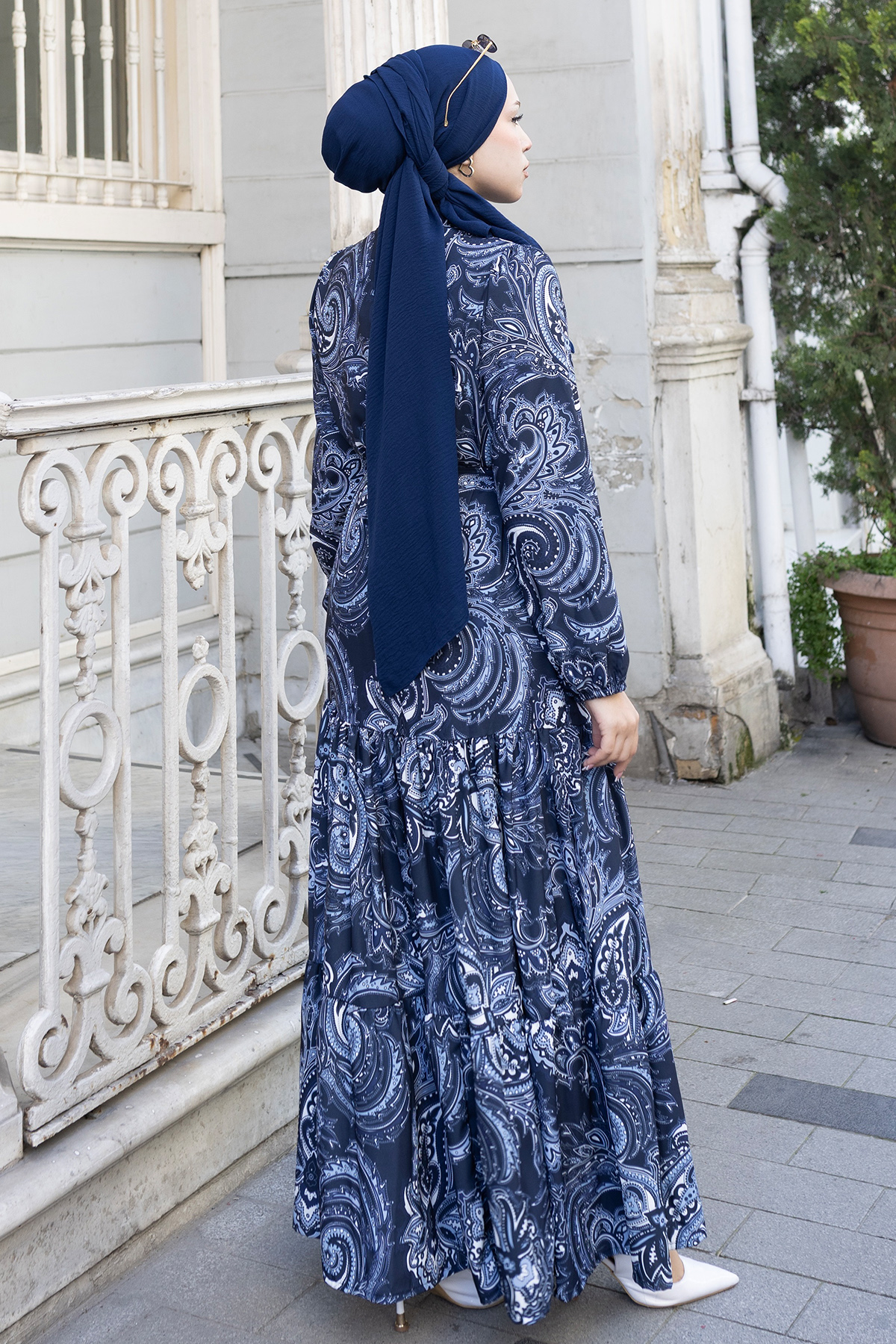 Patterned Hijab Jessica Dress-detail