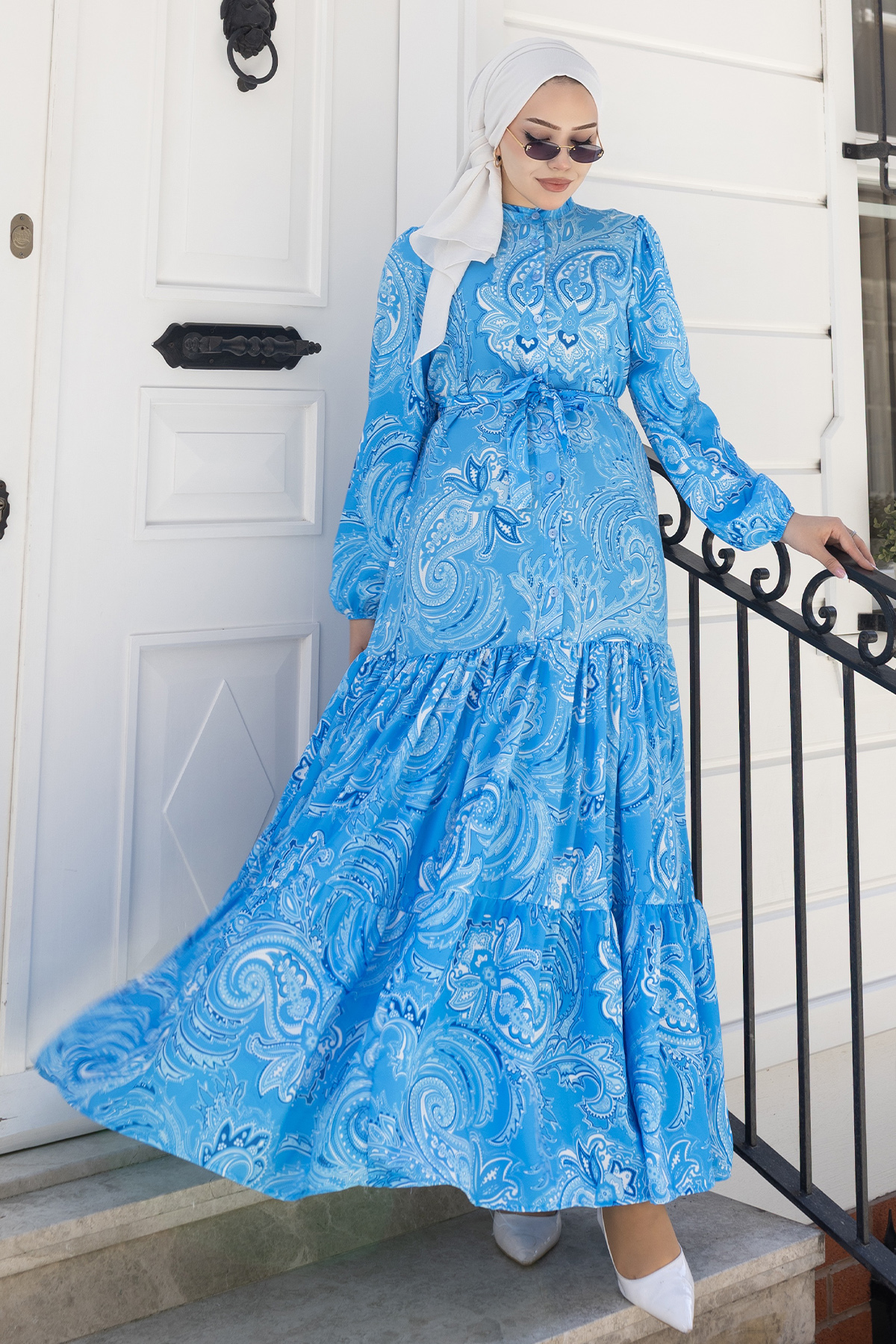 Patterned Hijab Jessica Dress-detail