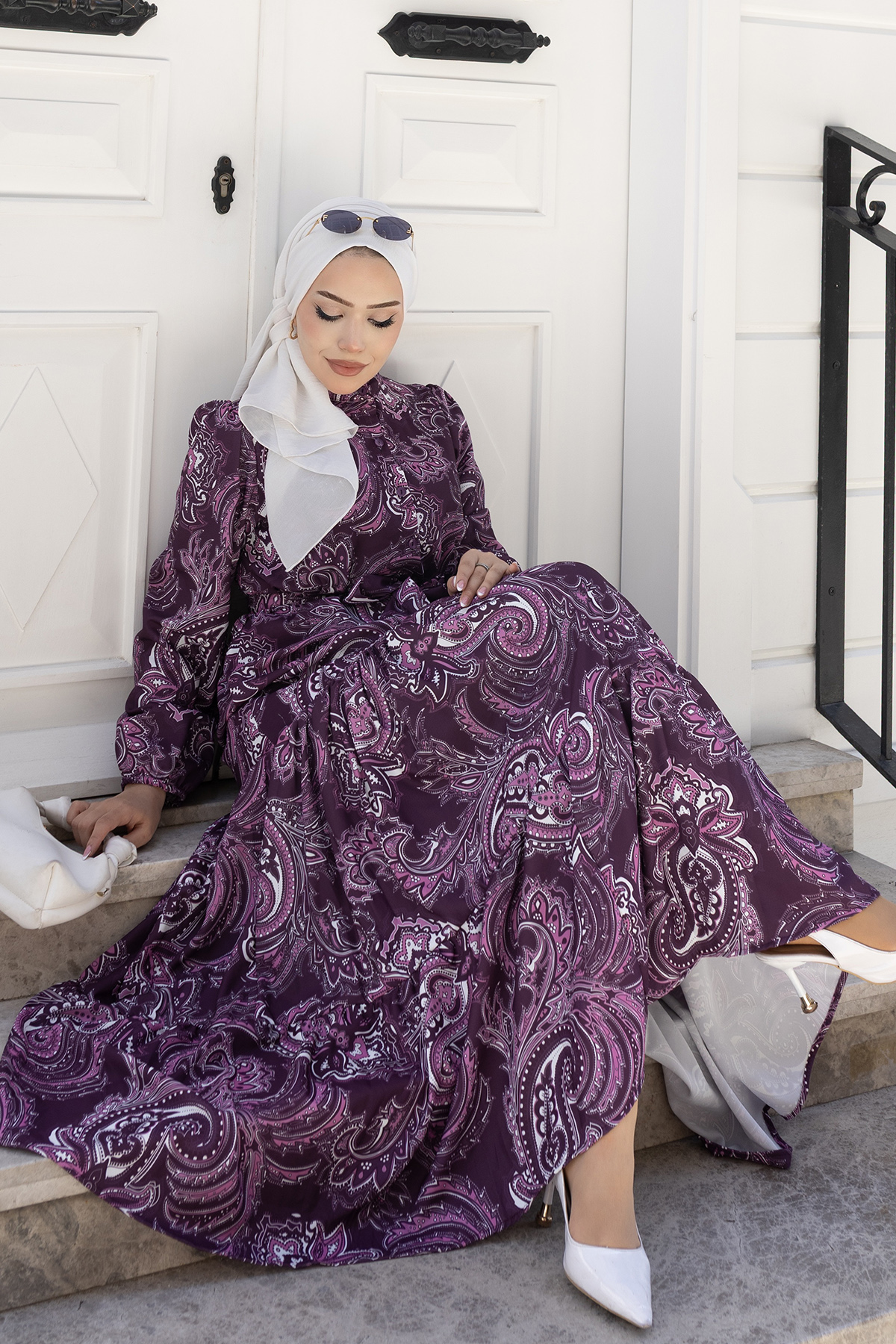 Patterned Hijab Jessica Dress-detail