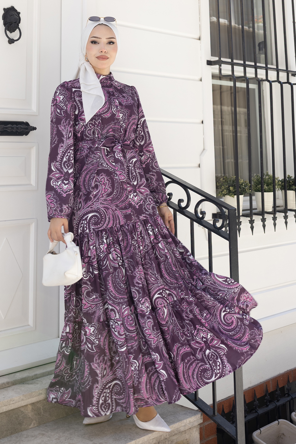 Patterned Hijab Jessica Dress-detail