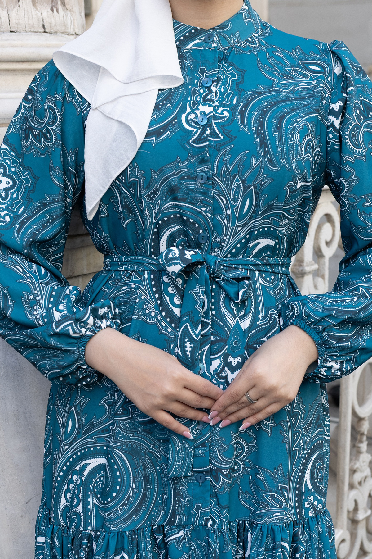 Patterned Hijab Jessica Dress-detail