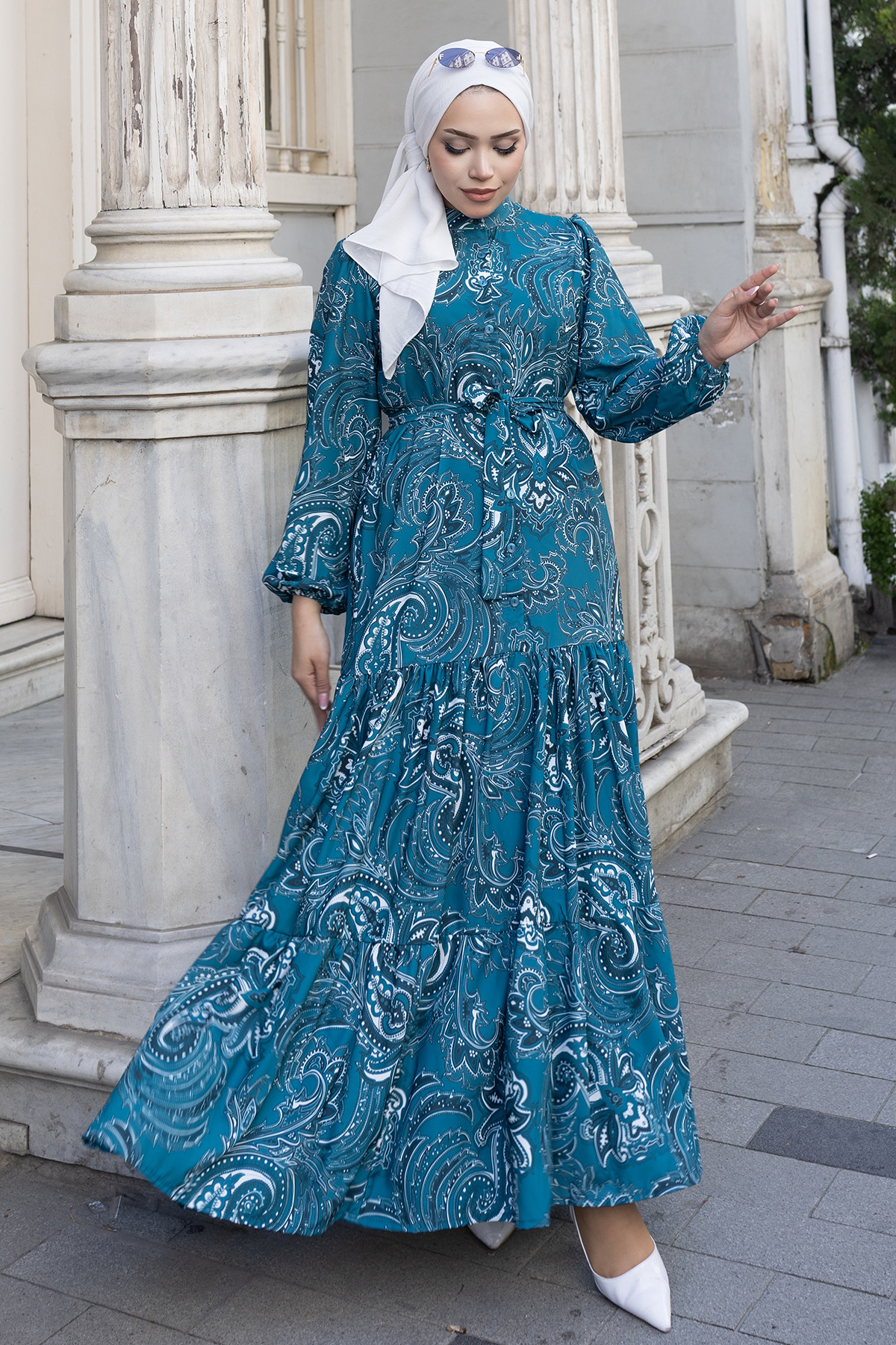 Patterned Hijab Jessica Dress-detail