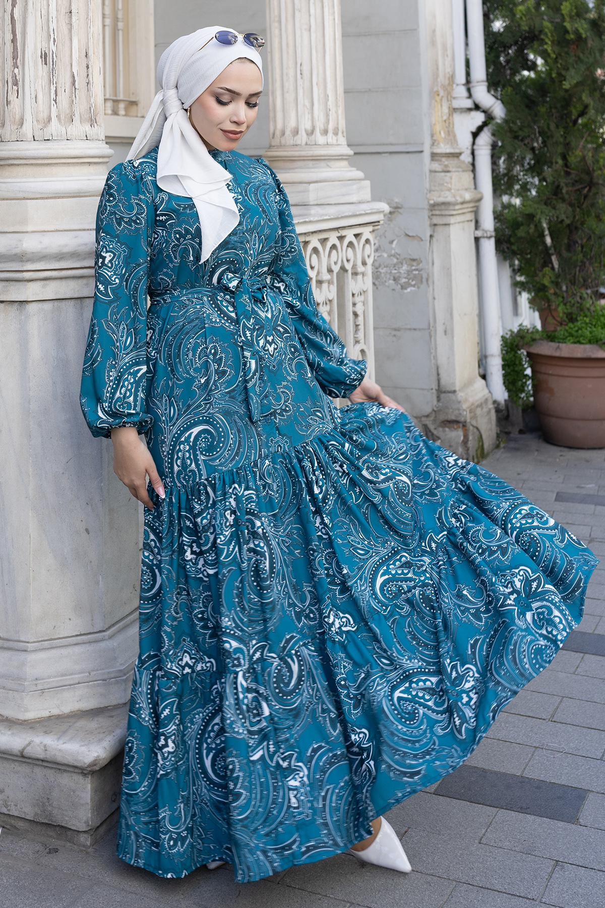 Patterned Hijab Jessica Dress-detail
