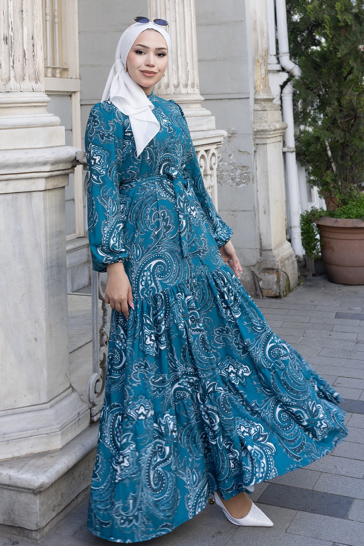 Patterned Hijab Jessica Dress-detail