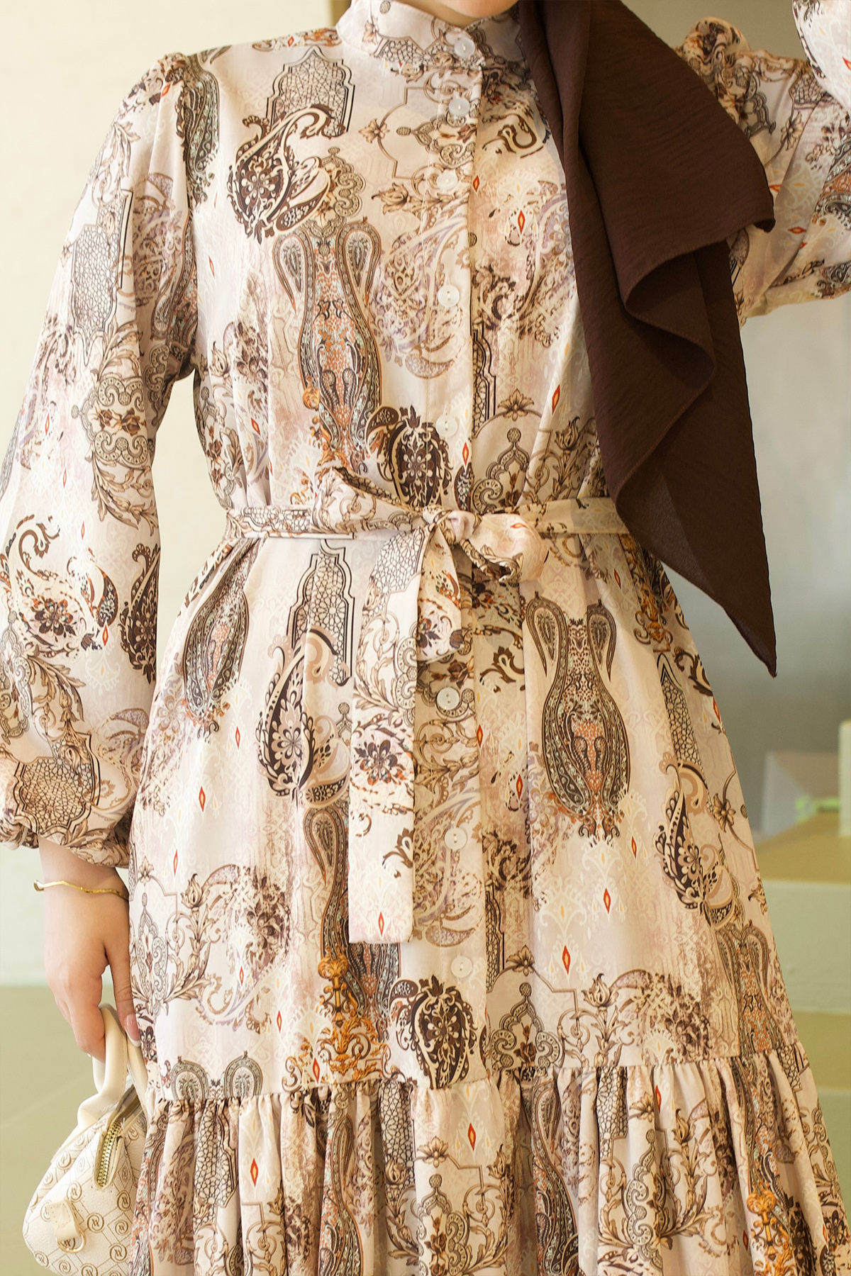 Patterned Hijab Jessica Dress-detail