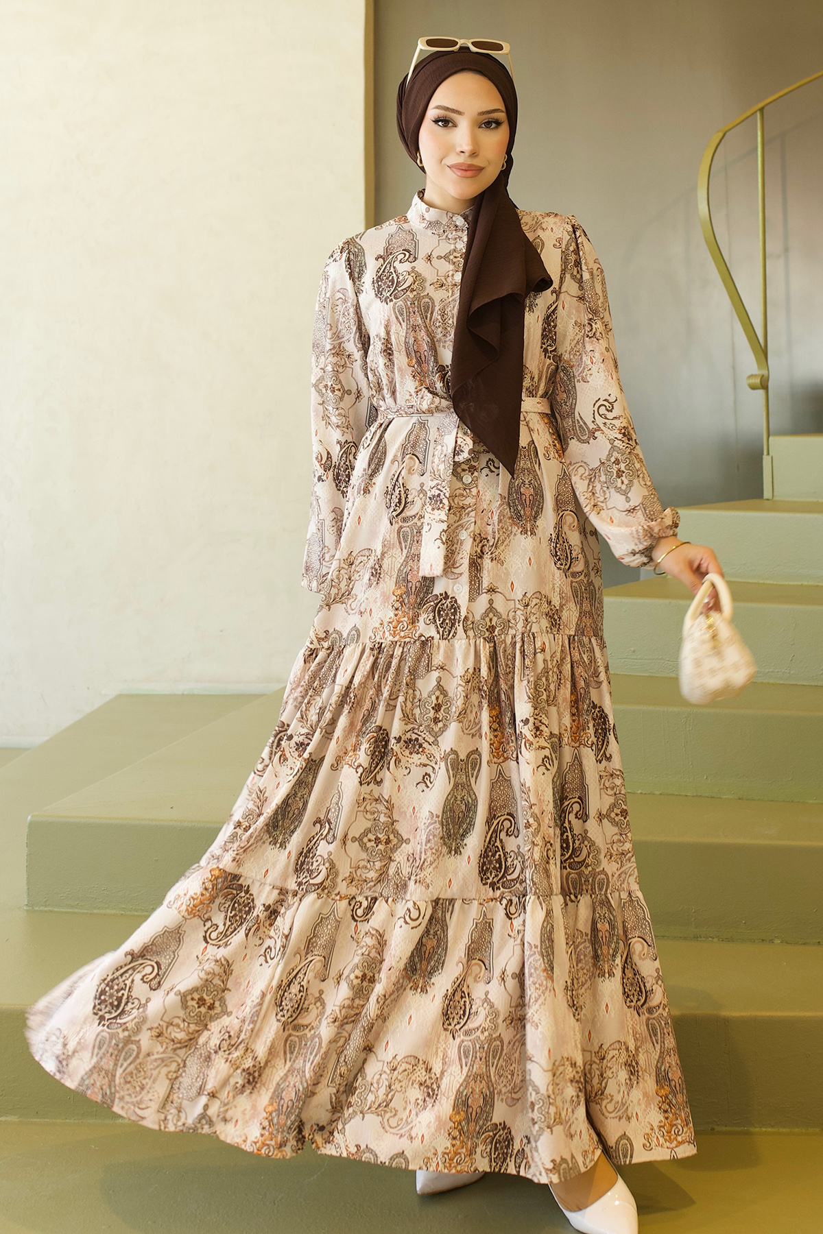 Patterned Hijab Jessica Dress-detail