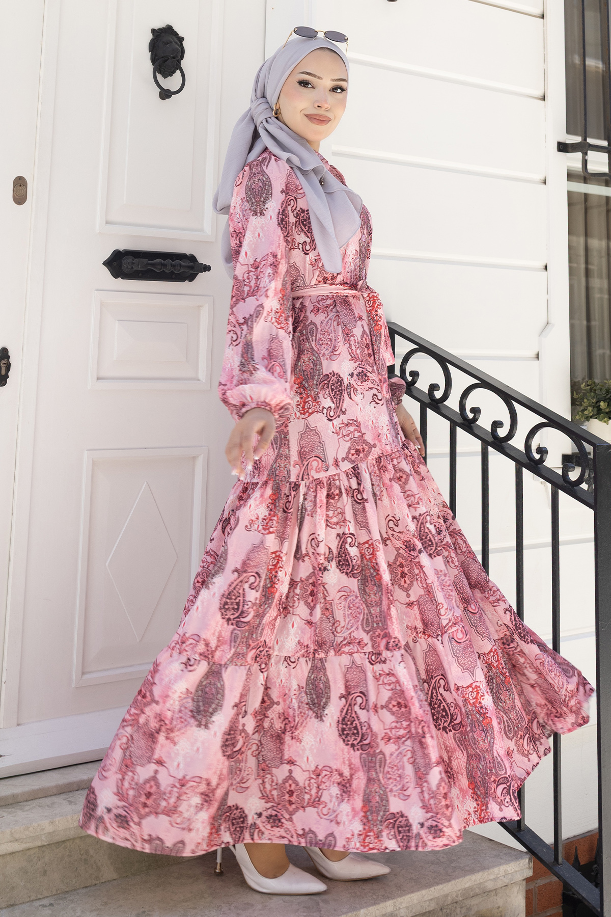 Patterned Hijab Jessica Dress-detail