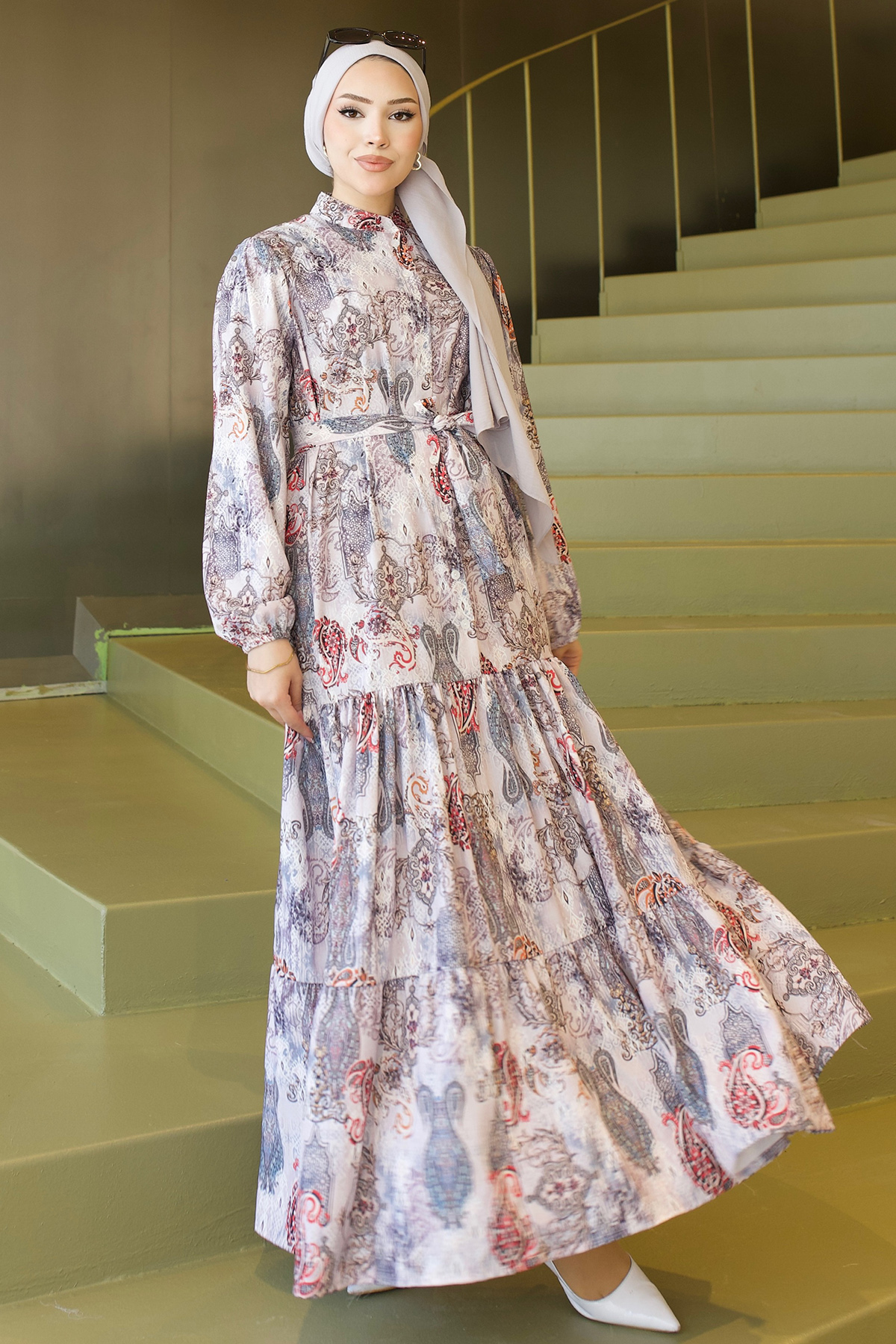 Patterned Hijab Jessica Dress-detail