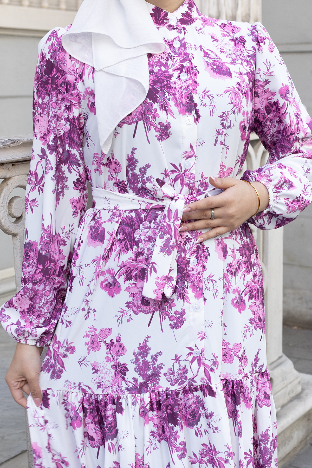 Patterned Hijab Jessica Dress-detail