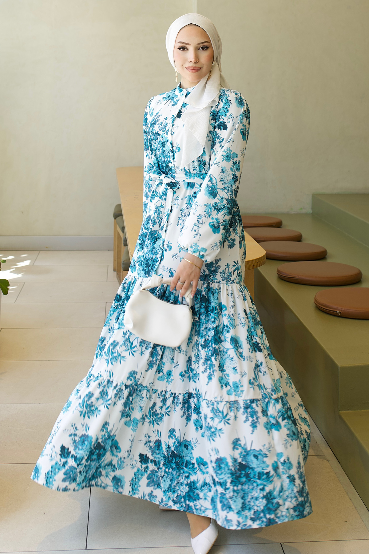 Patterned Hijab Jessica Dress-detail