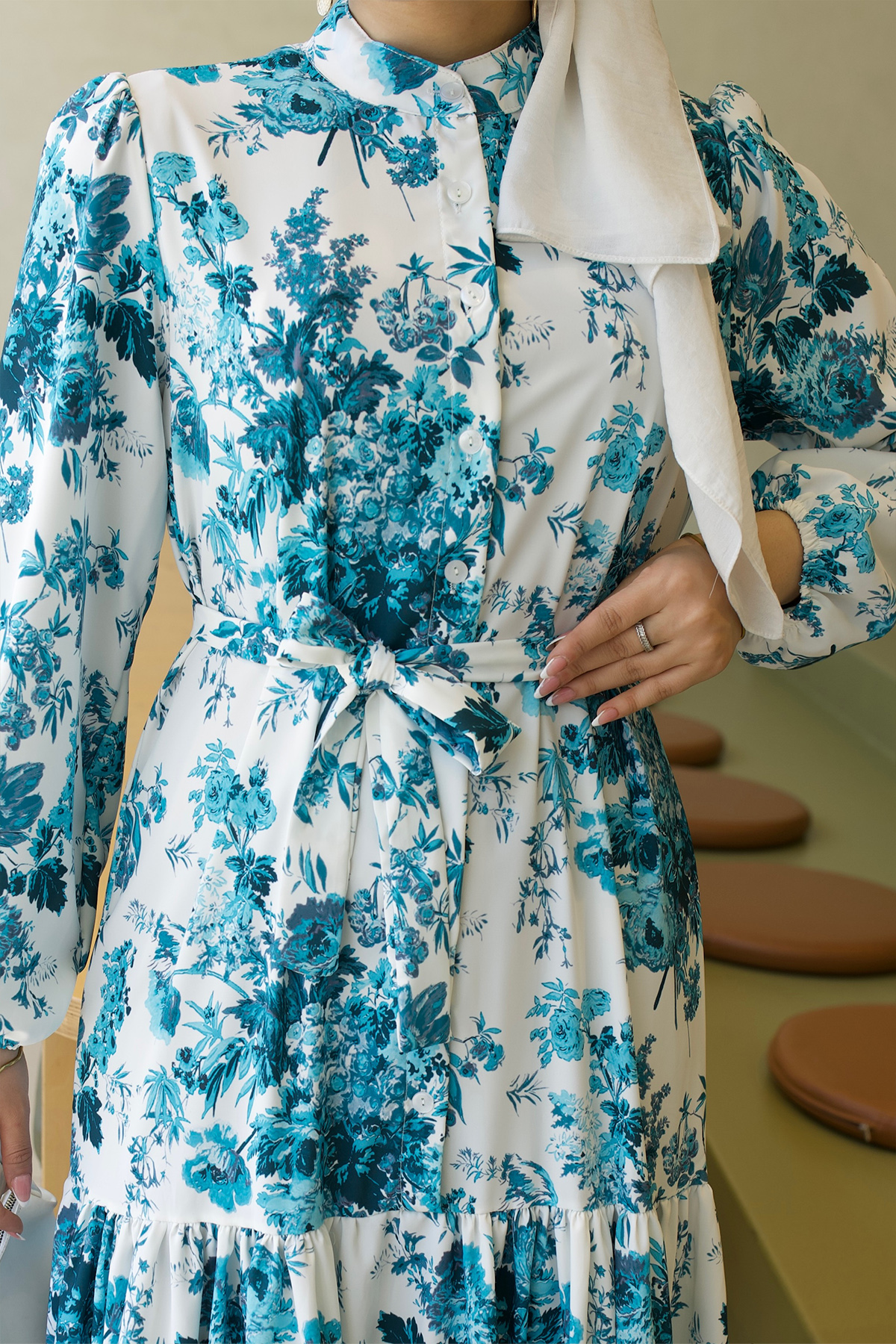 Patterned Hijab Jessica Dress-detail