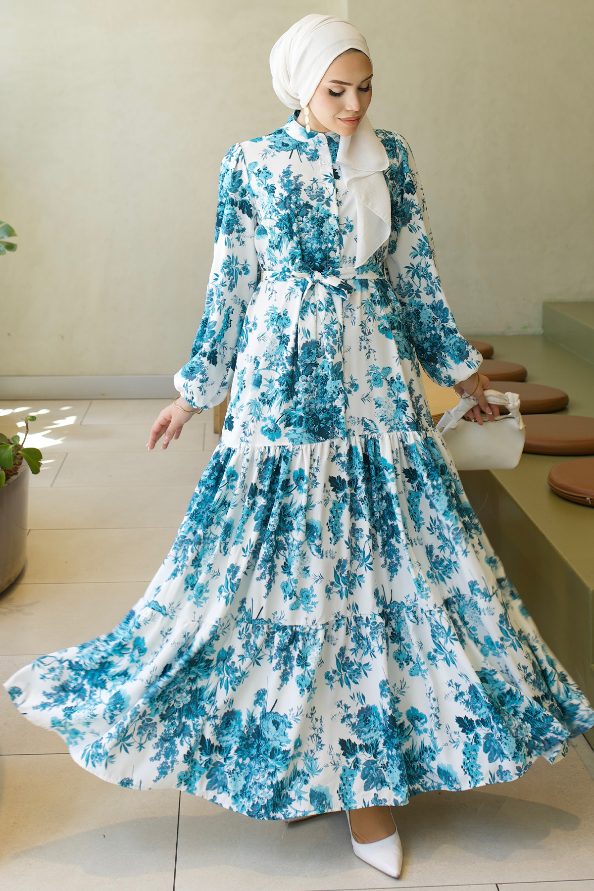 Patterned Hijab Jessica Dress-detail