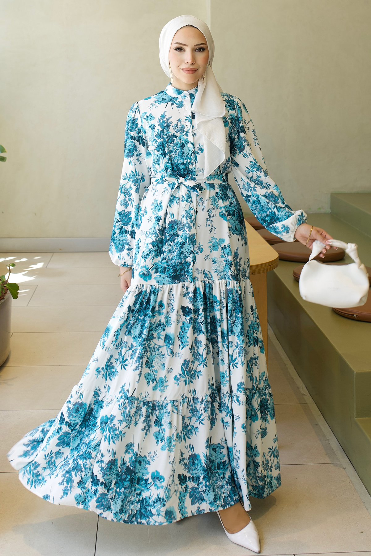 Patterned Hijab Jessica Dress-detail