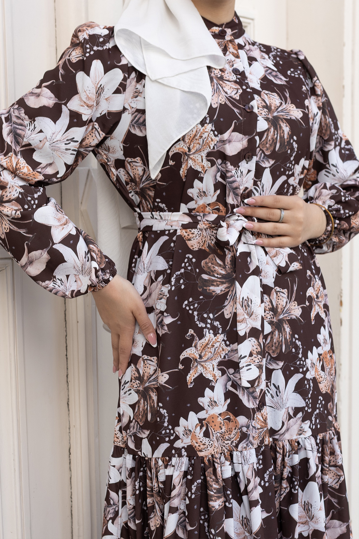 Patterned Hijab Jessica Dress-detail