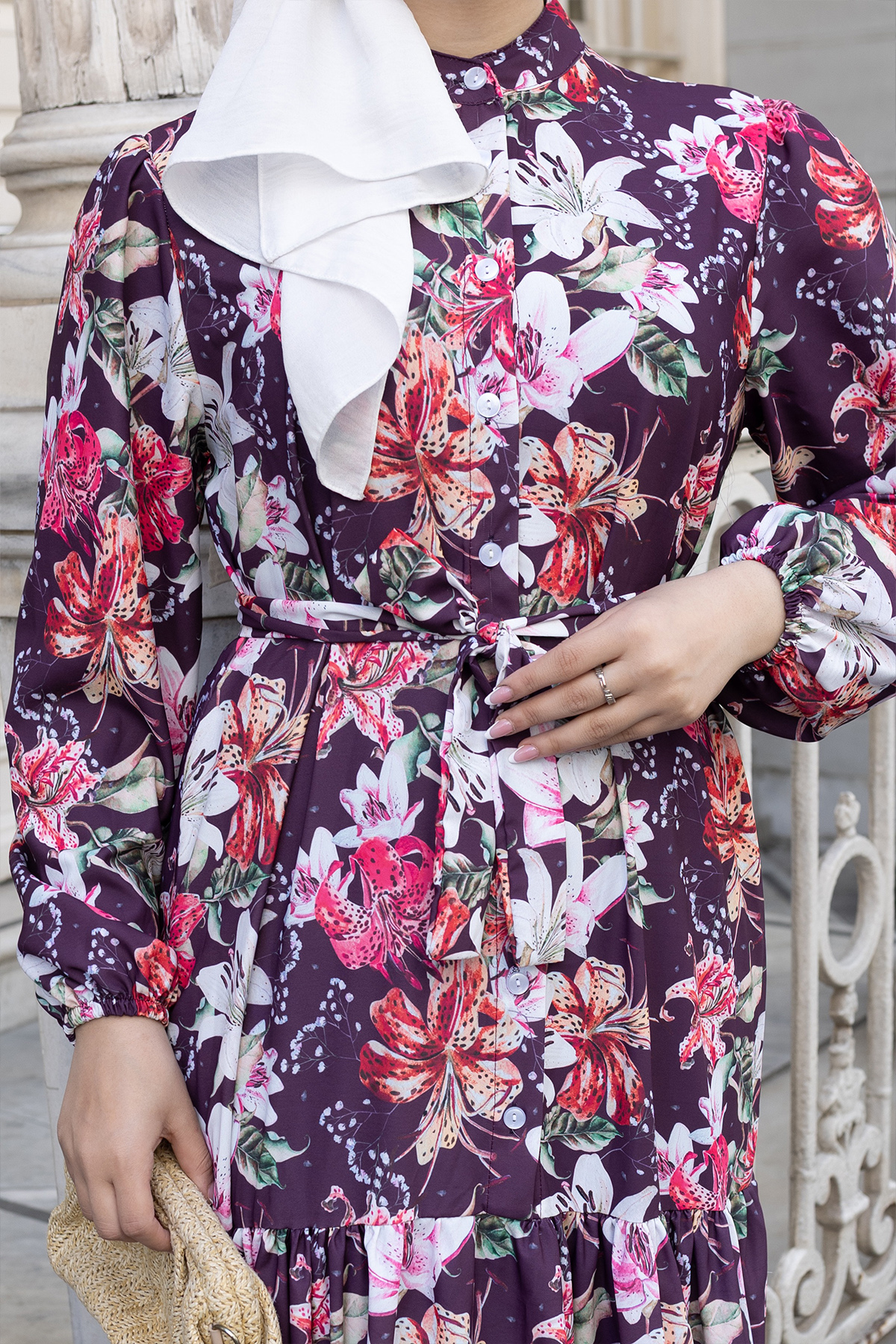 Patterned Hijab Jessica Dress-detail