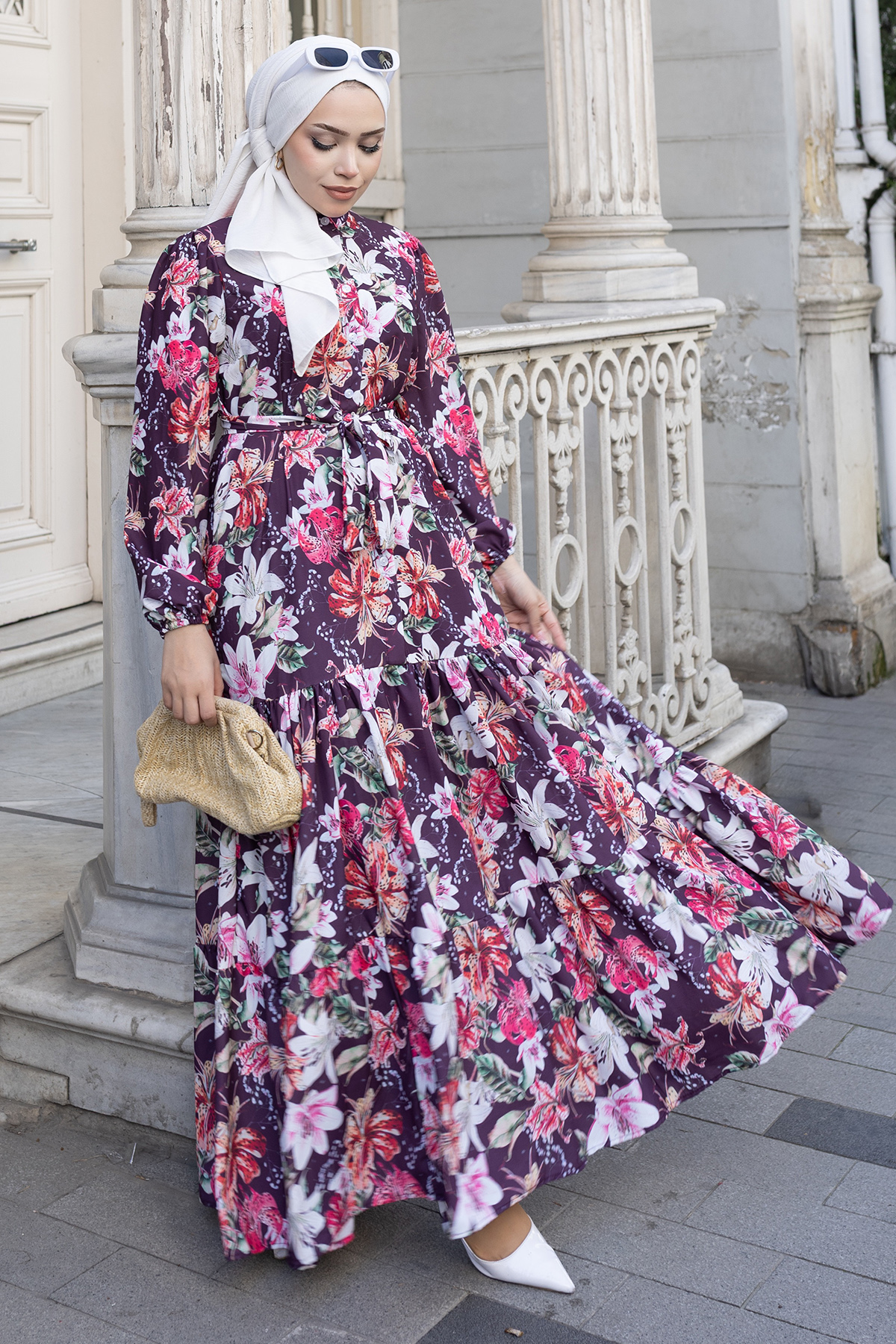 Patterned Hijab Jessica Dress-detail
