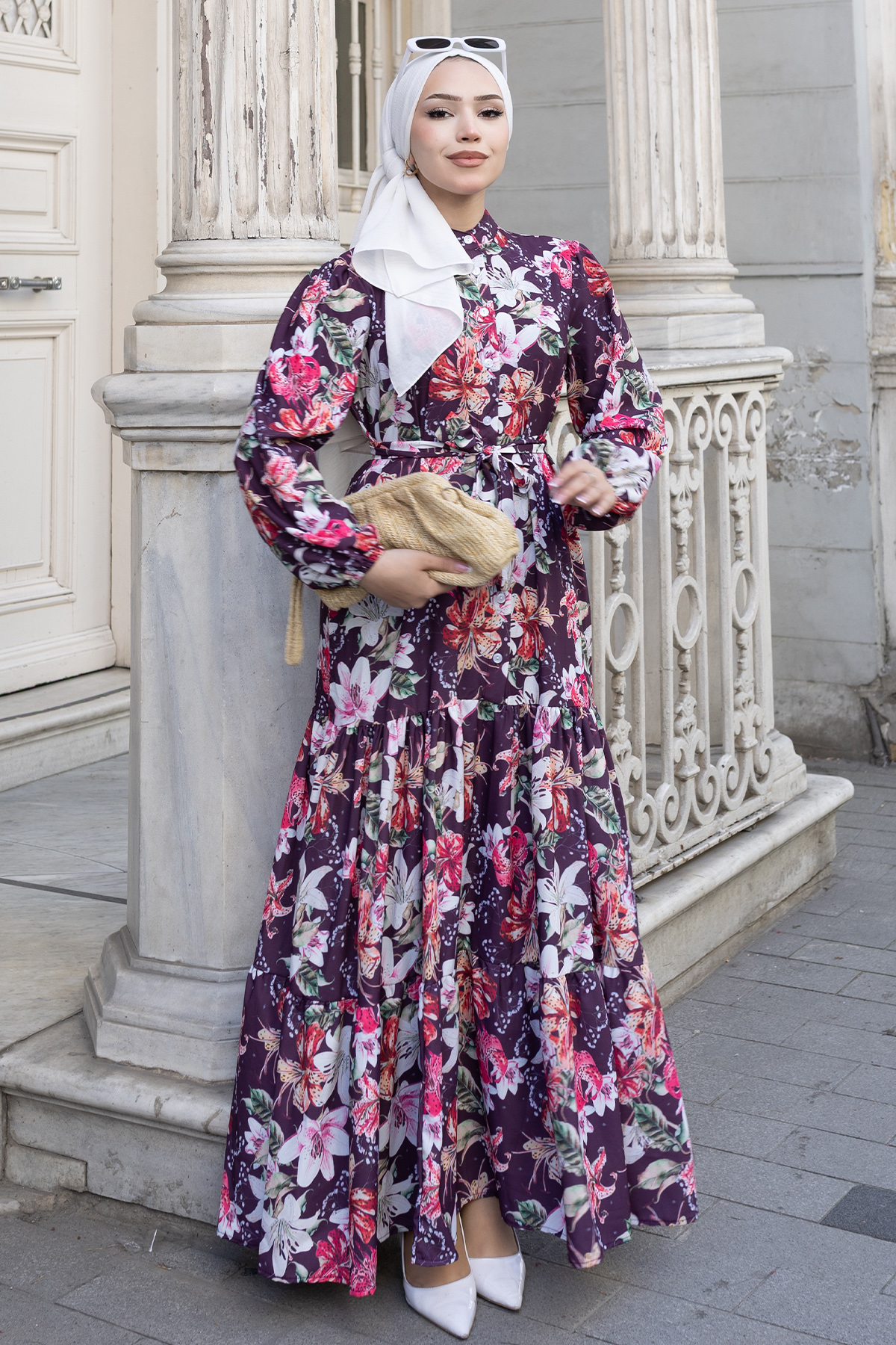 Patterned Hijab Jessica Dress-detail