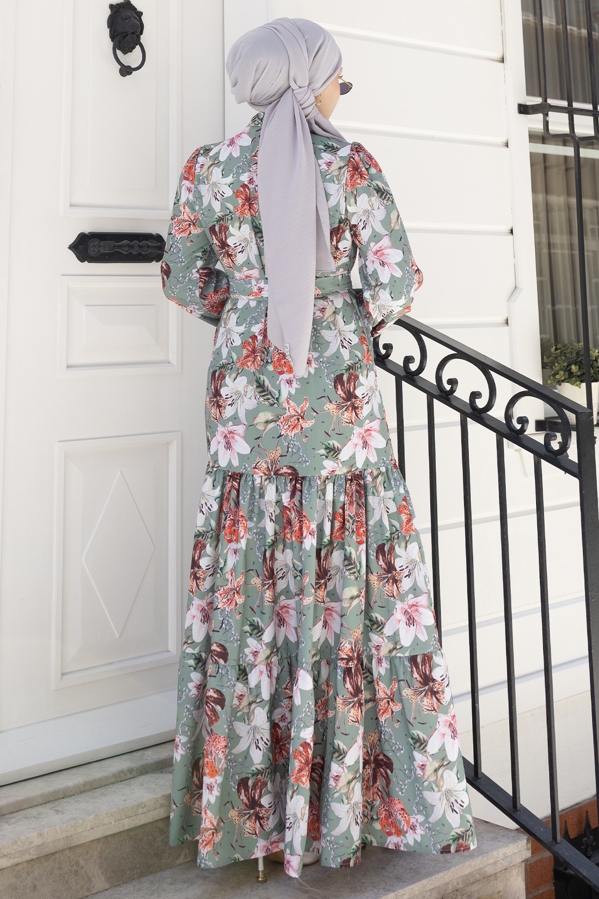Patterned Hijab Jessica Dress-detail