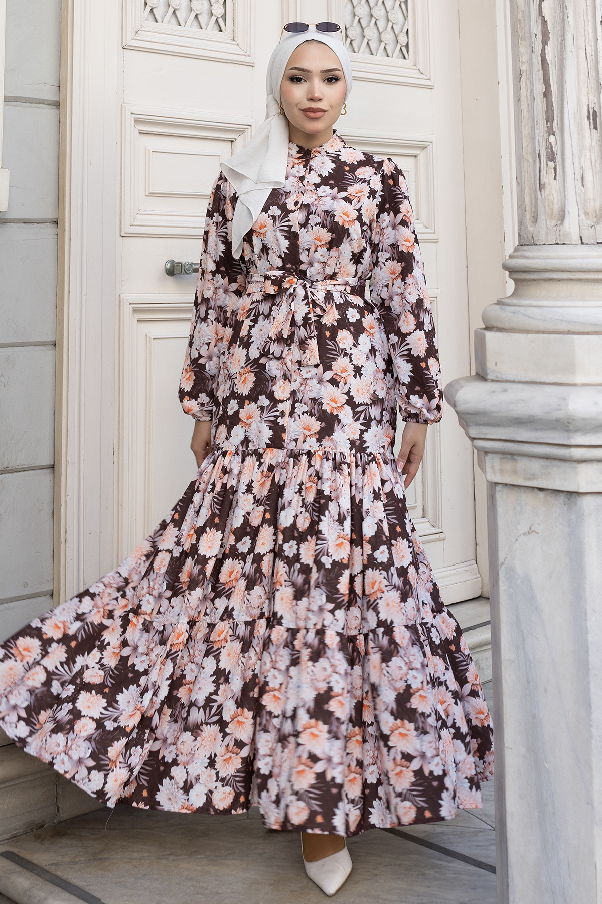 Patterned Hijab Jessica Dress-detail